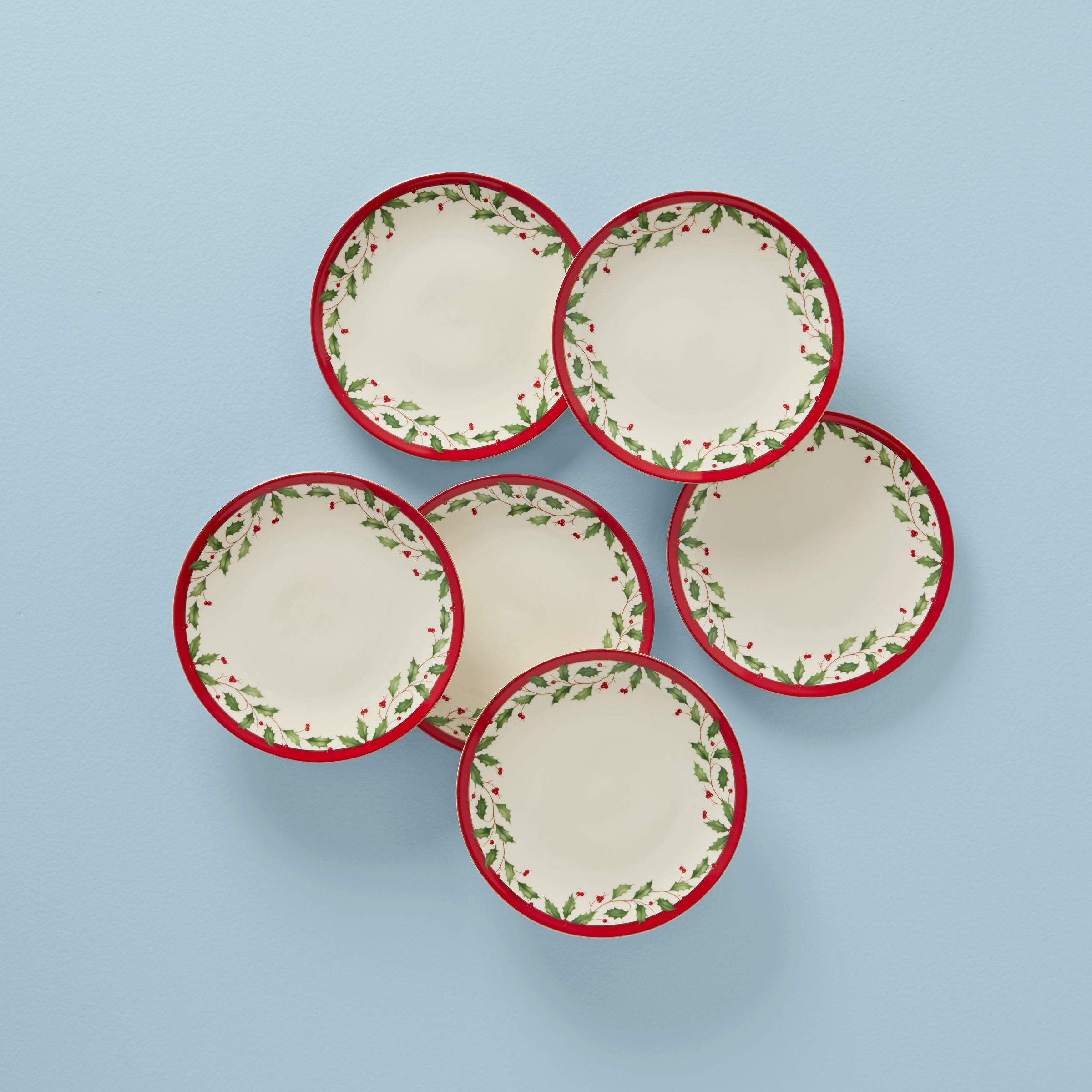 Lenox Premium Holiday Accent Plates, Set of 6
