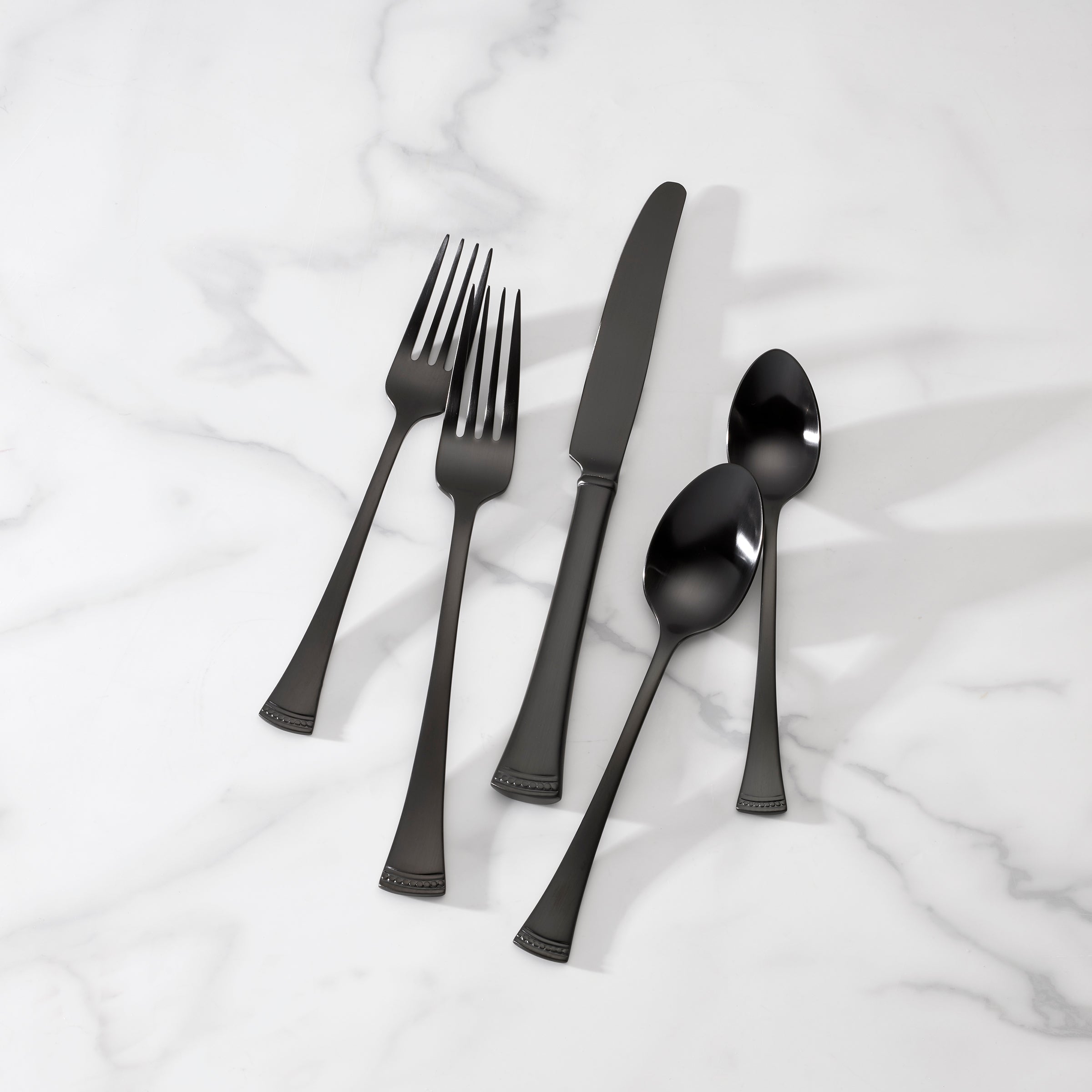 Lenox Premium Portola Black Satin 20-Piece Flatware Set