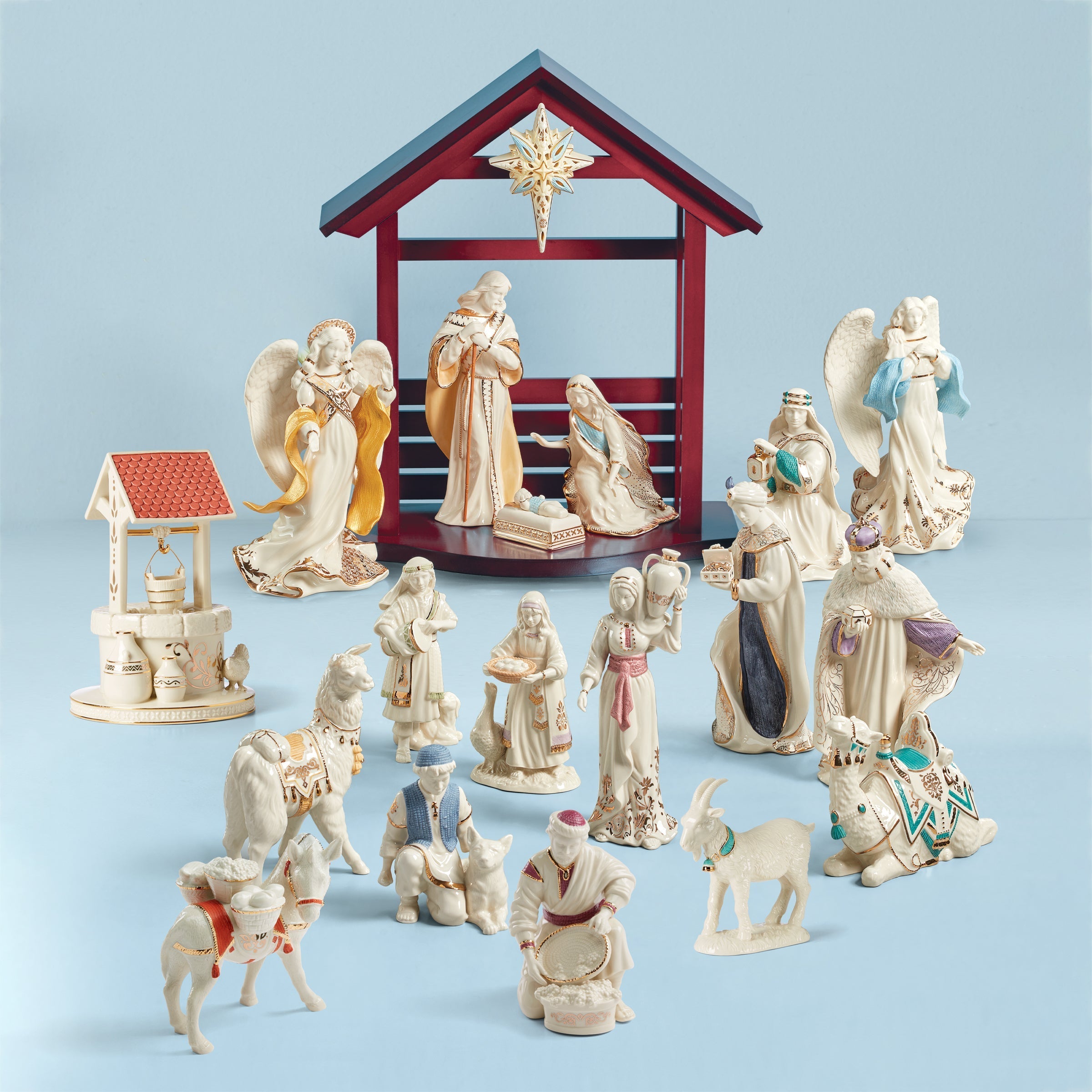 Lenox Premium First Blessing Nativity Town Water Well Figurine - Image 3