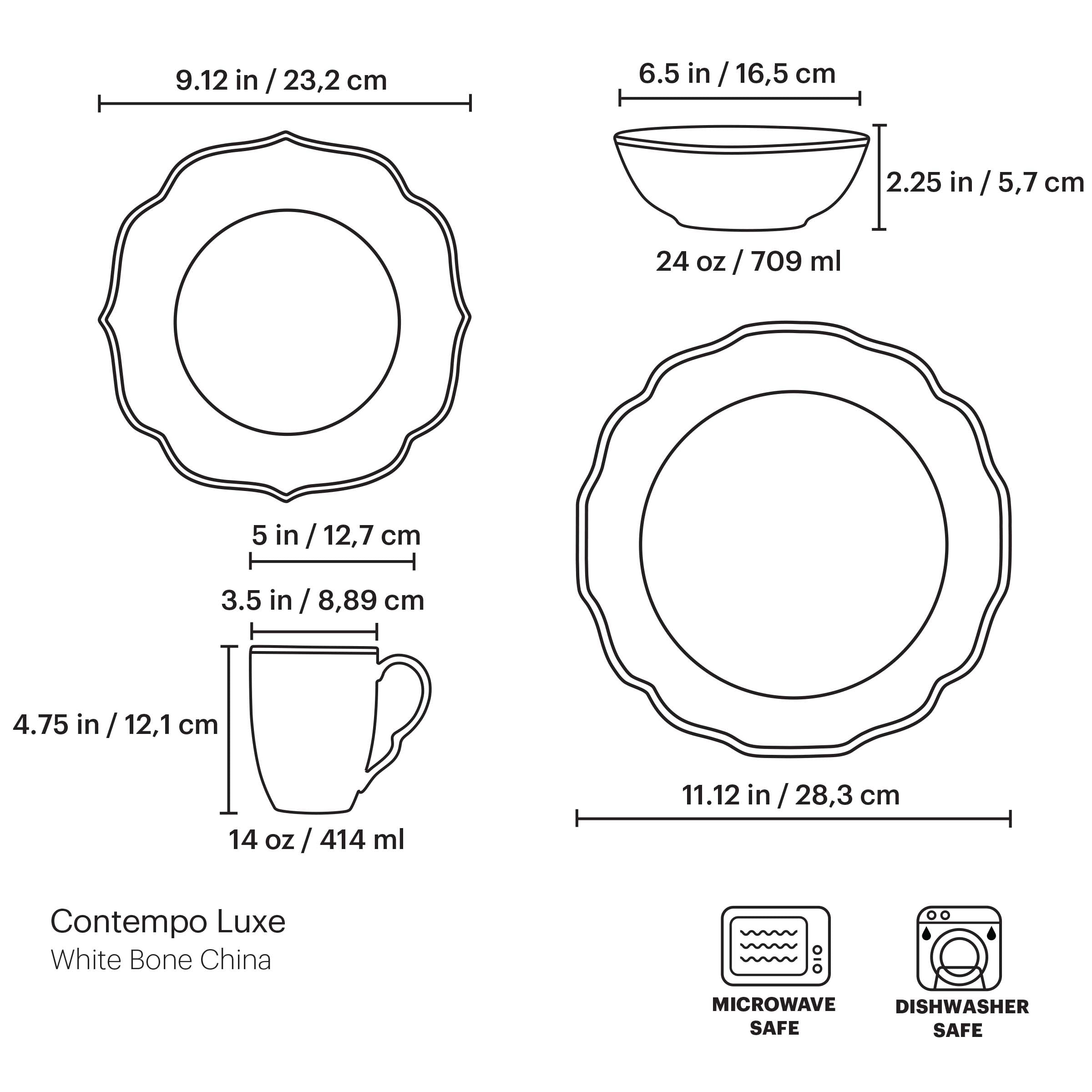 Lenox Premium Contempo Luxe 4-Piece Place Setting - Image 7