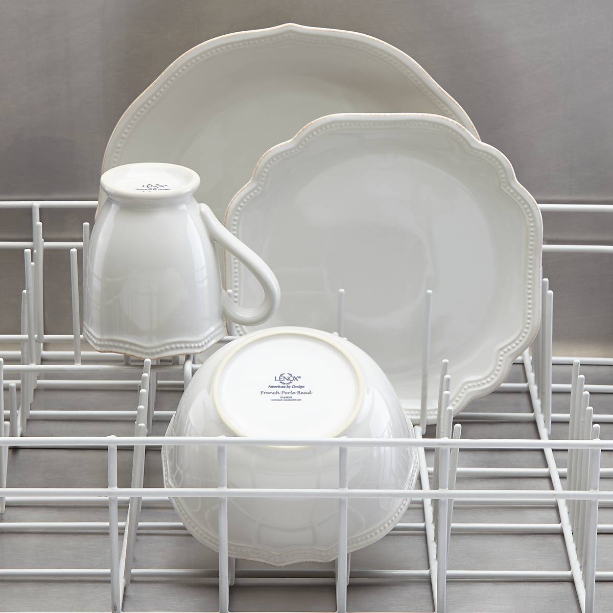 Lenox Premium French Perle Bead White 4-Piece Place Setting - Image 3