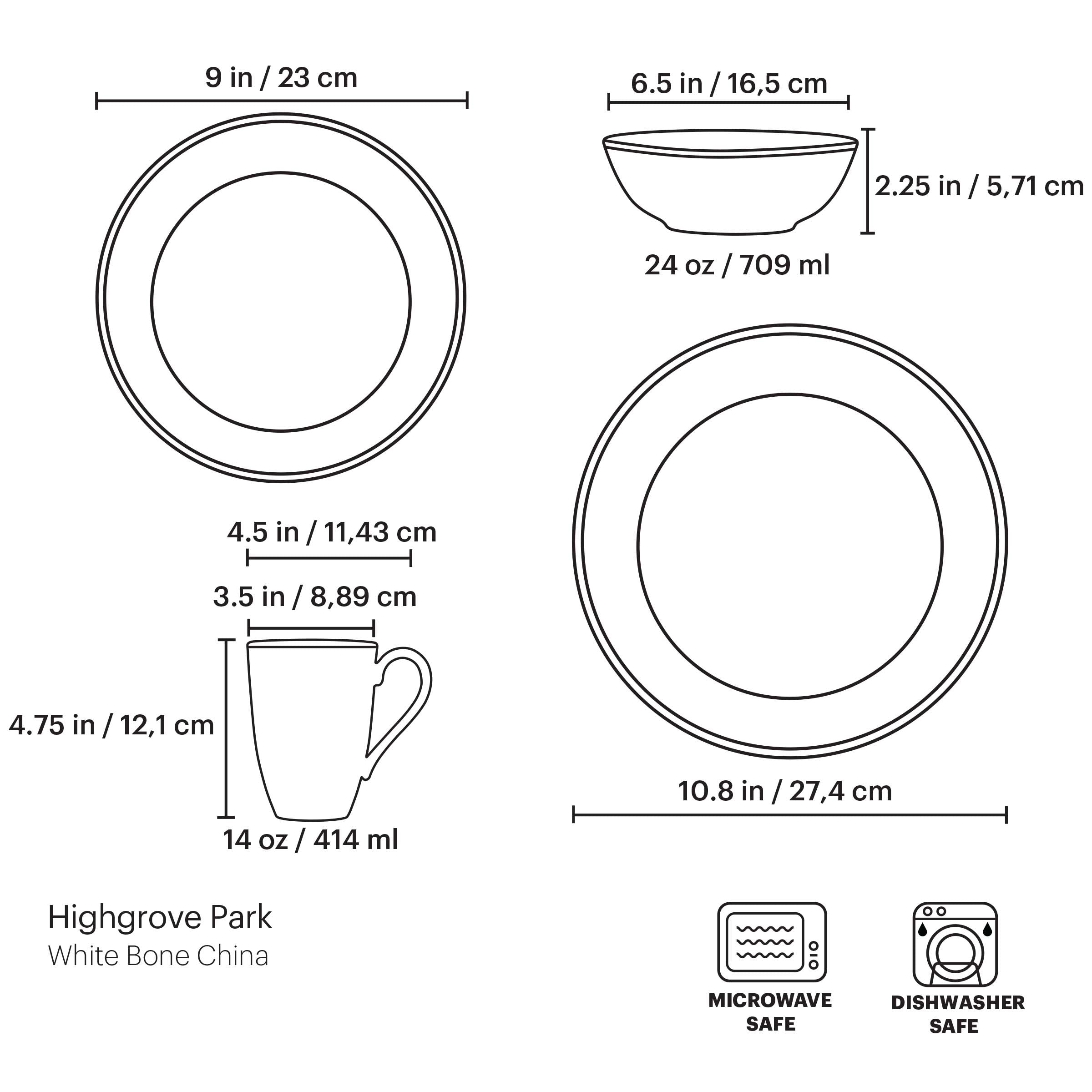Lenox Premium Highgrove Park 4-Piece Place Setting - Image 6