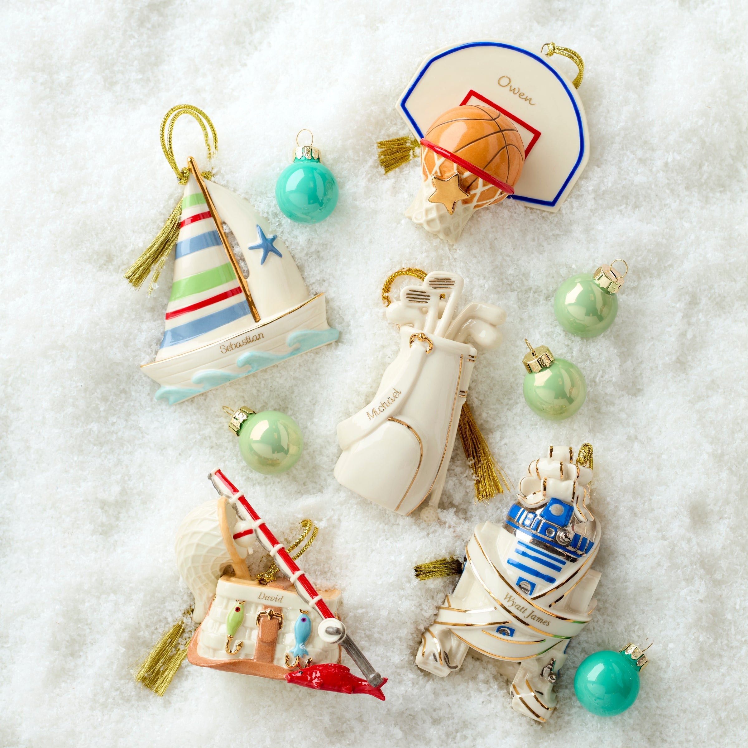 Lenox Premium Personalized Basketball Ornament - Image 5
