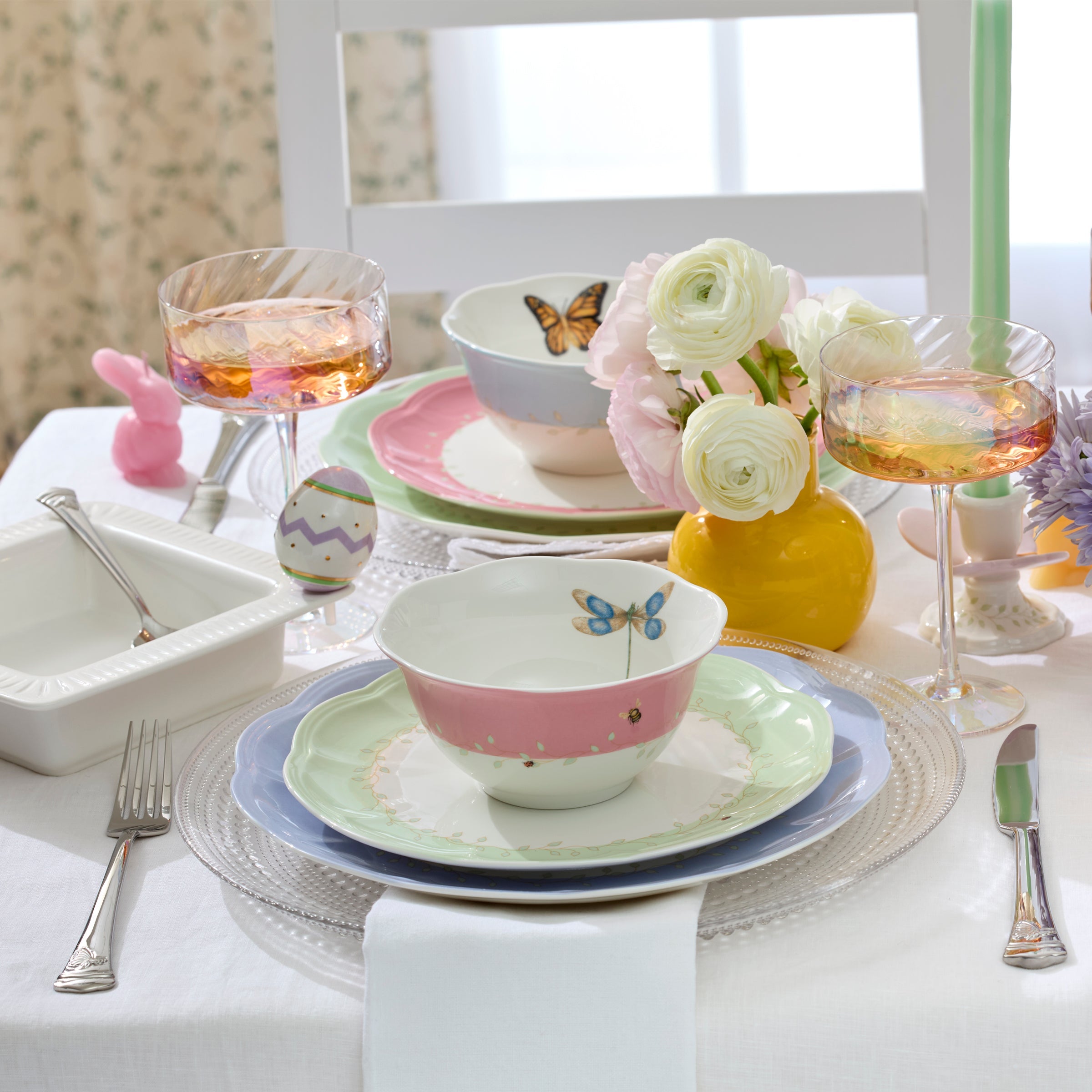 Lenox Premium Butterfly Meadow Colors 18-Piece Dinnerware Set - Image 5