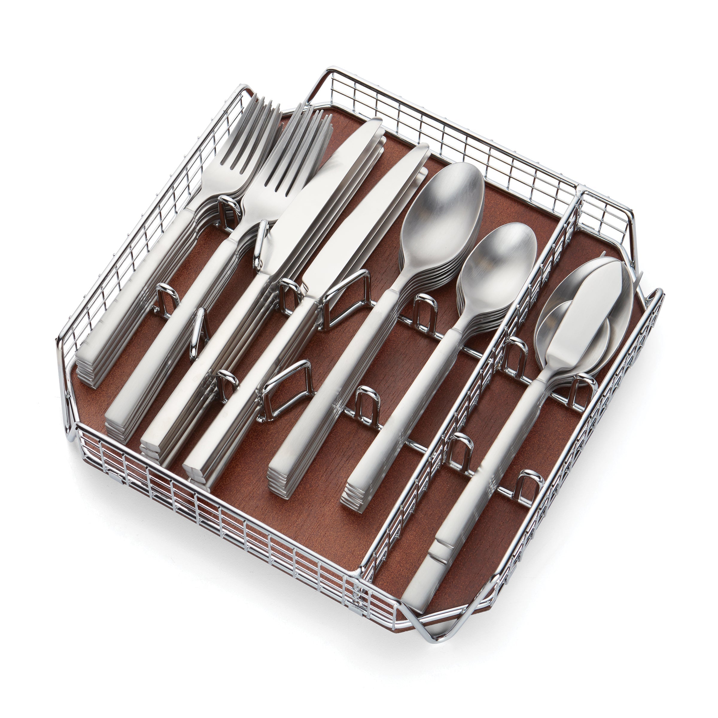 Lenox Premium Gailann Satin 45-Piece Flatware Set with Caddy - Image 3