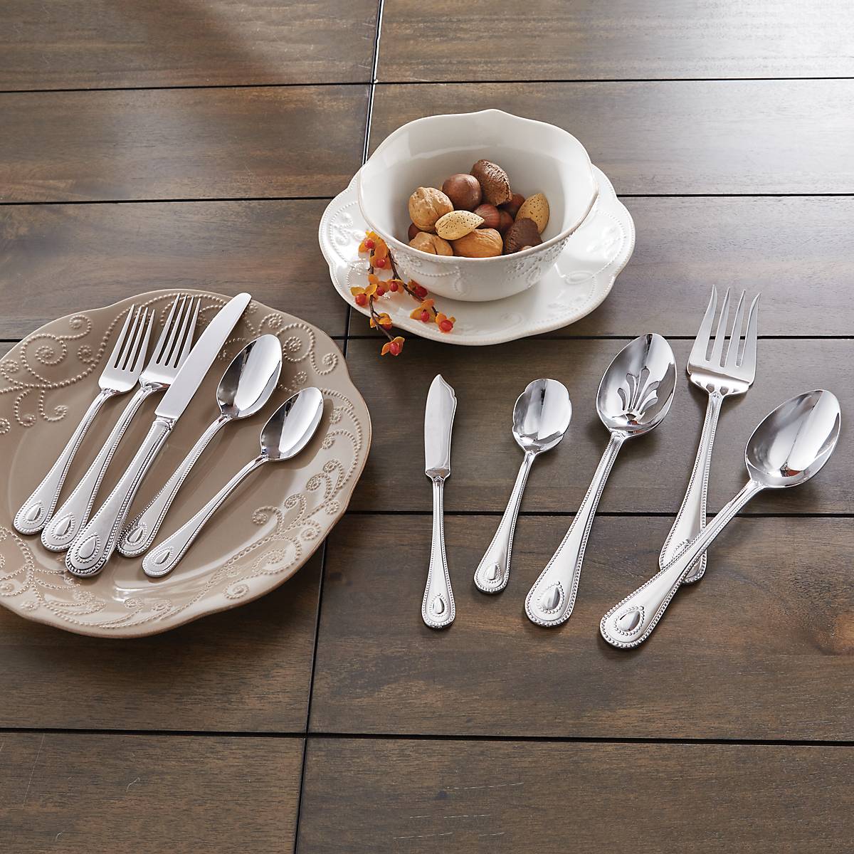 Lenox Premium French Perle 65-Piece Flatware Set - Image 6