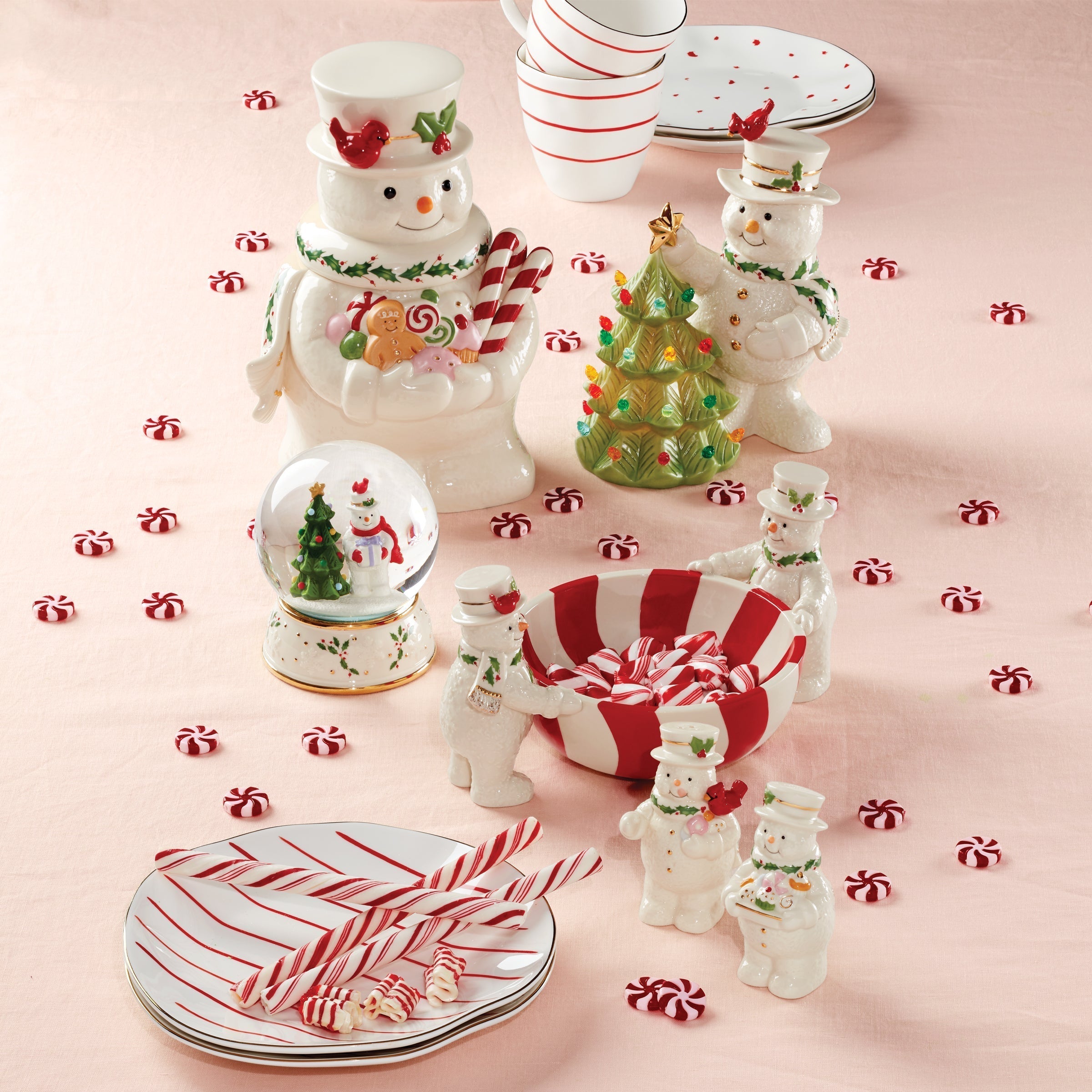 Lenox Premium Happy Holly Days Snowman Cookie Jar - Image 2