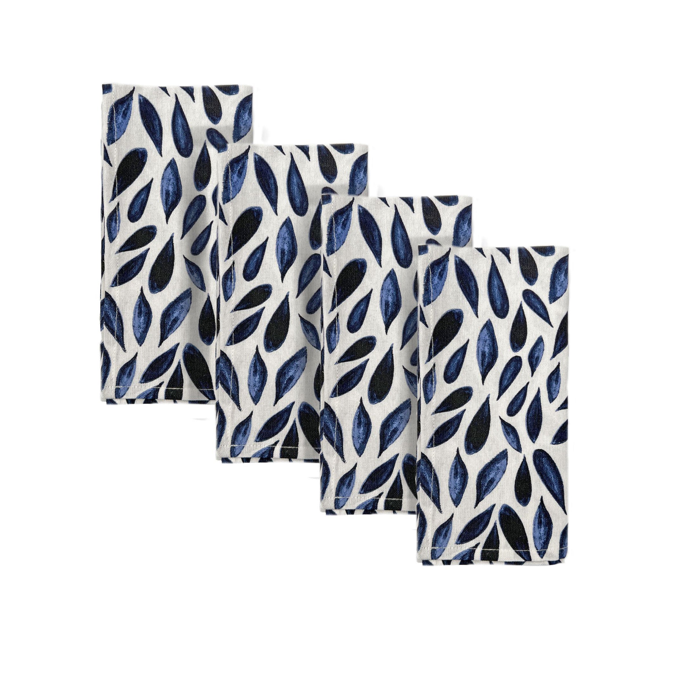 Lenox Premium Blue Bay Leaf Dinner Napkins, Set of 4