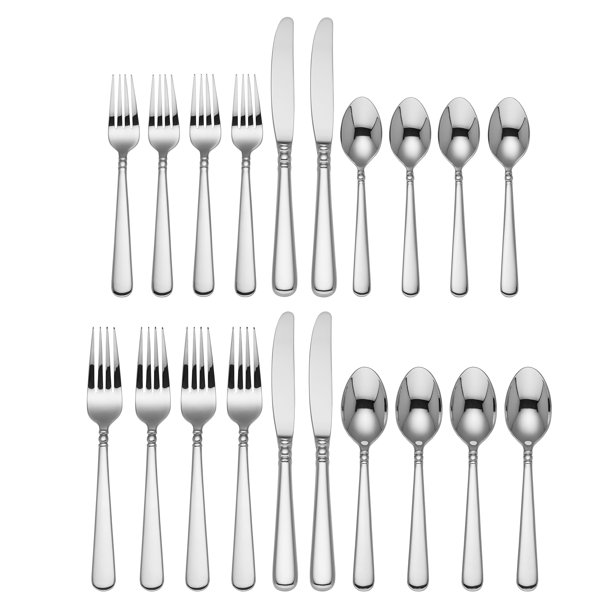 Lenox Premium Pearl Platinum 20-Piece Flatware Set - Image 2