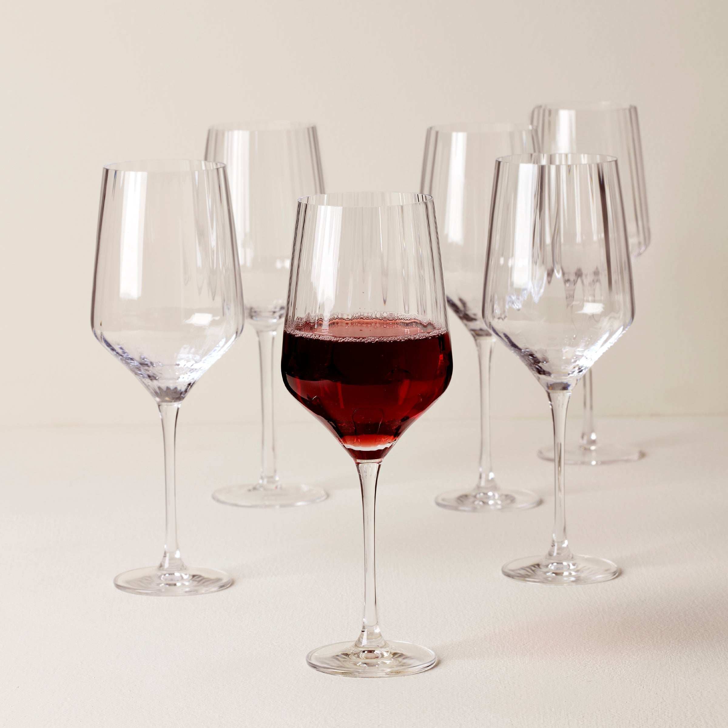 Lenox Premium Tuscany Classics Angled Optic Wine Glasses, Set of 6 - Image 2