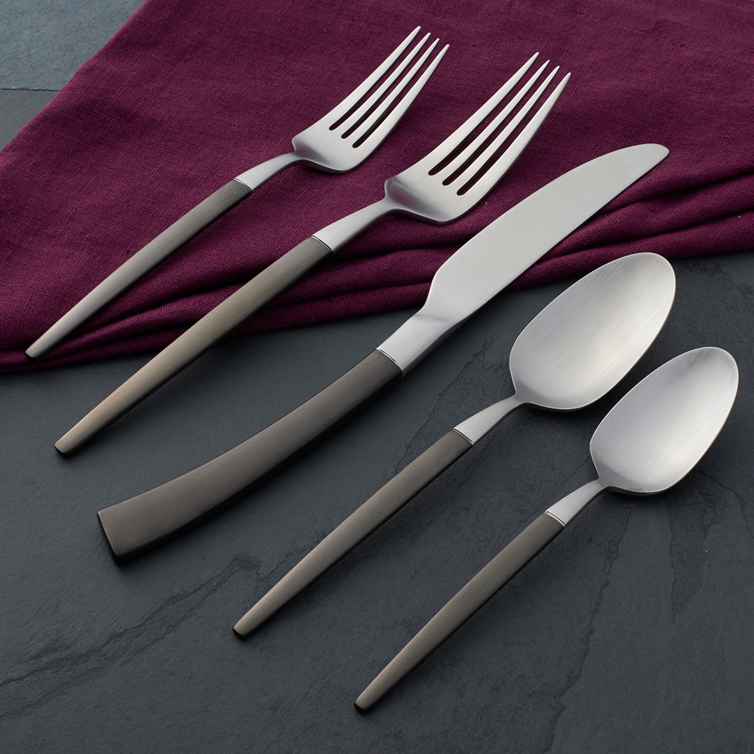 Lenox Premium Adjacent Midnight 20-Piece Flatware Set - Image 3