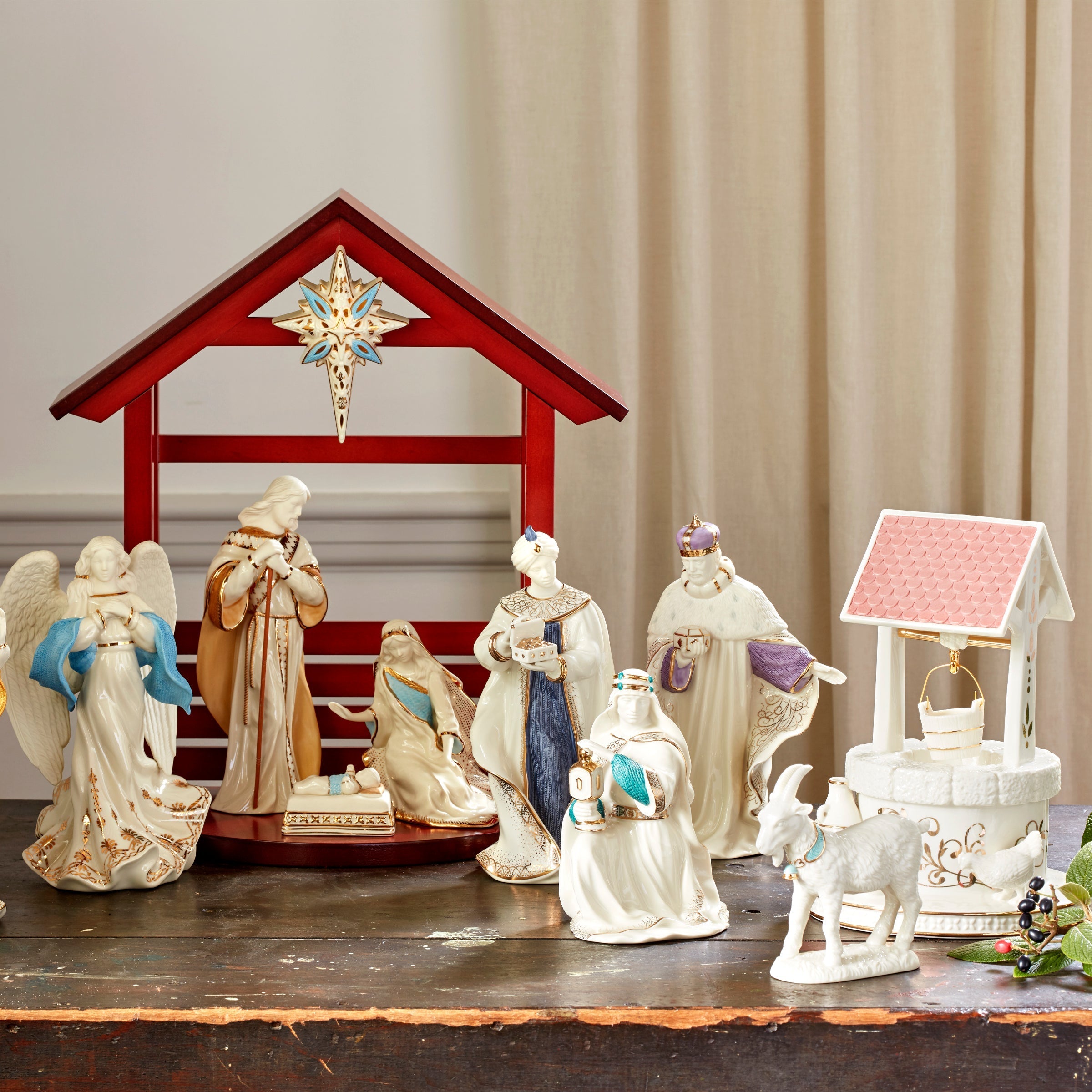 Lenox Premium First Blessing Nativity Town Water Well Figurine - Image 4