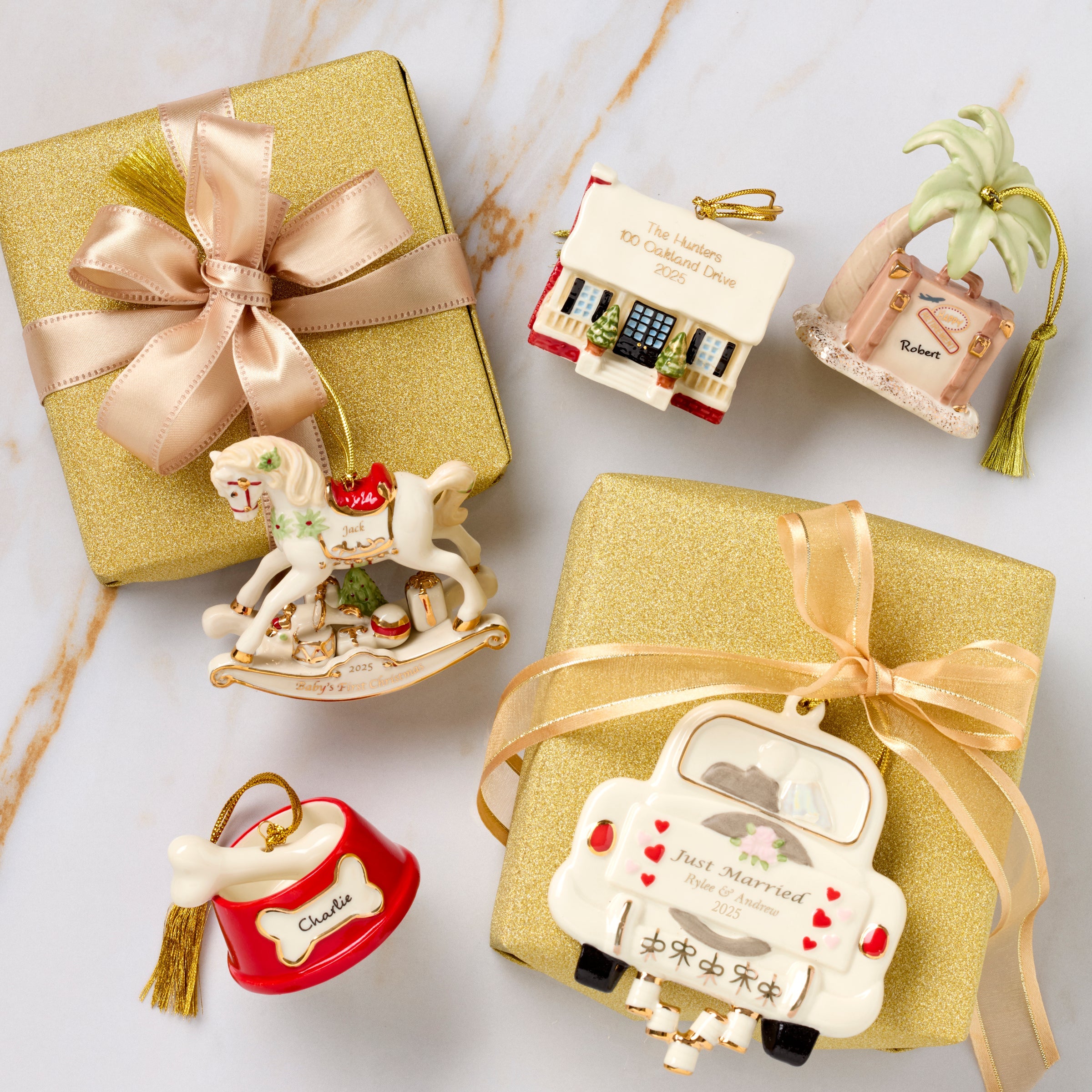 Lenox Premium Personalized Just Married Ornament - Image 4