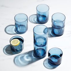 Alternative view of Lenox Premium Tuscany Classics Stackable Blue Short Glasses, Set of 4