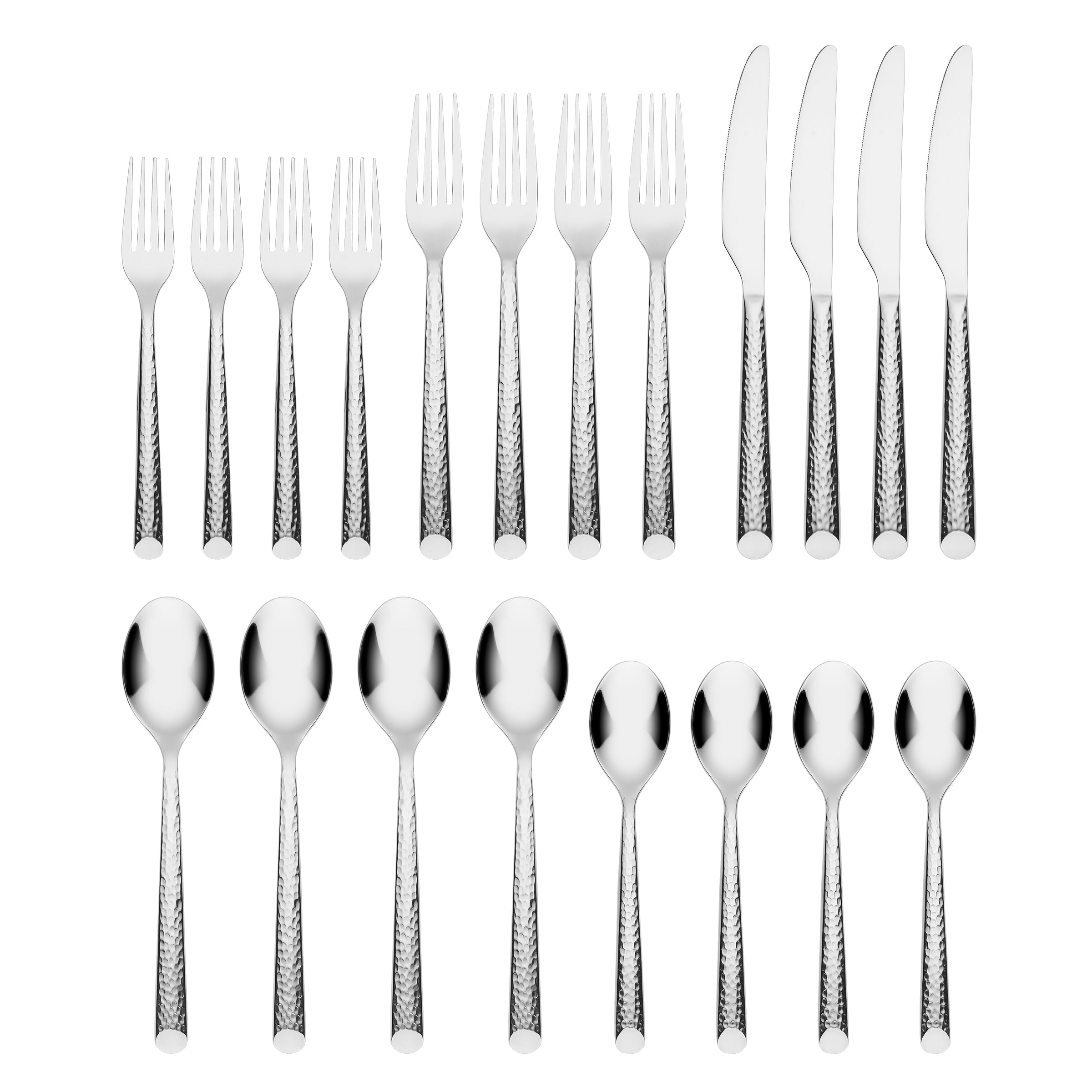 Lenox Premium Elsa Hammered 20-Piece Flatware Set - Image 2