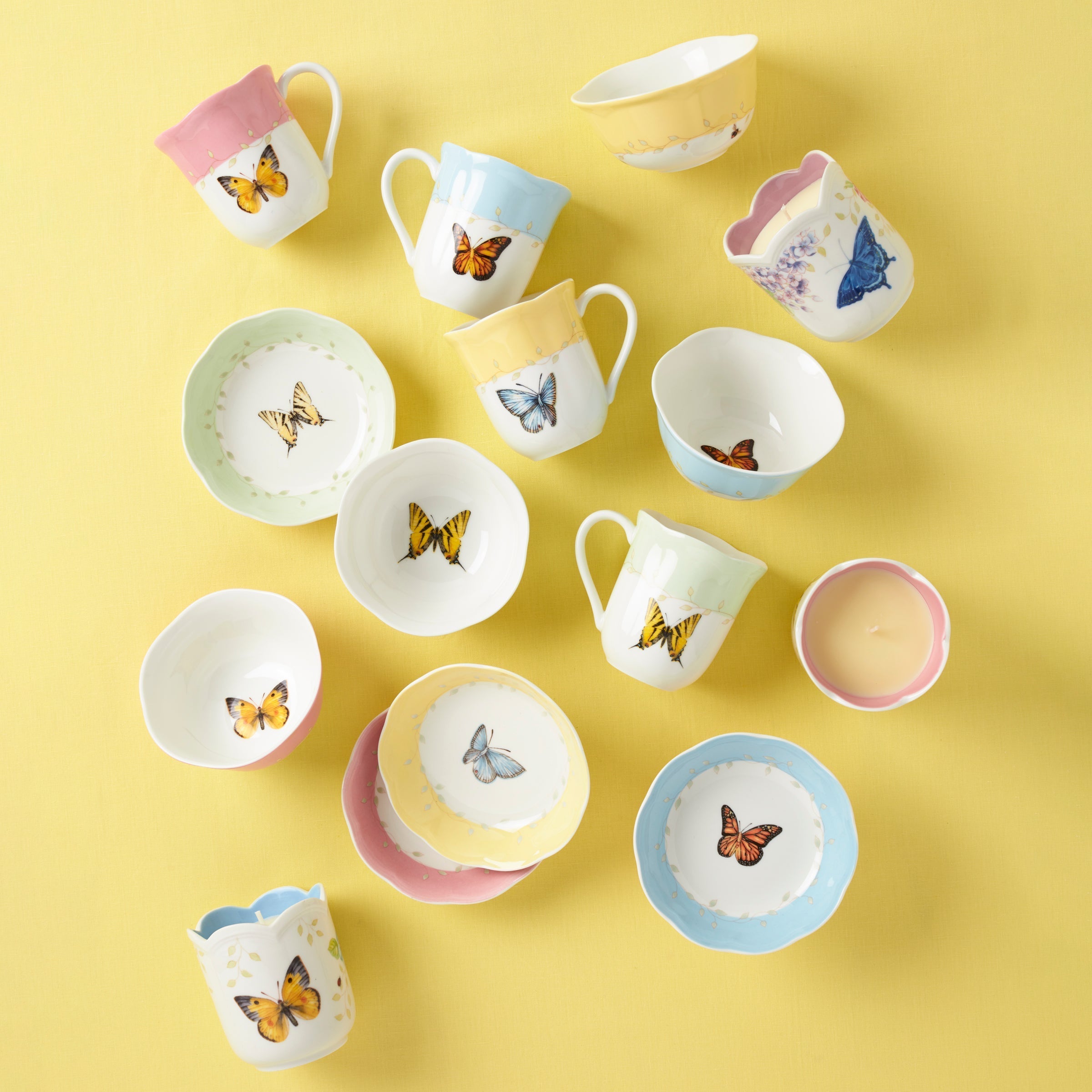 Lenox Premium Butterfly Meadow Colors Mugs, Set of 4 - Image 2