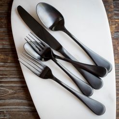 Alternative view of Lenox Premium Eloquence Black Satin 20-Piece Flatware Set