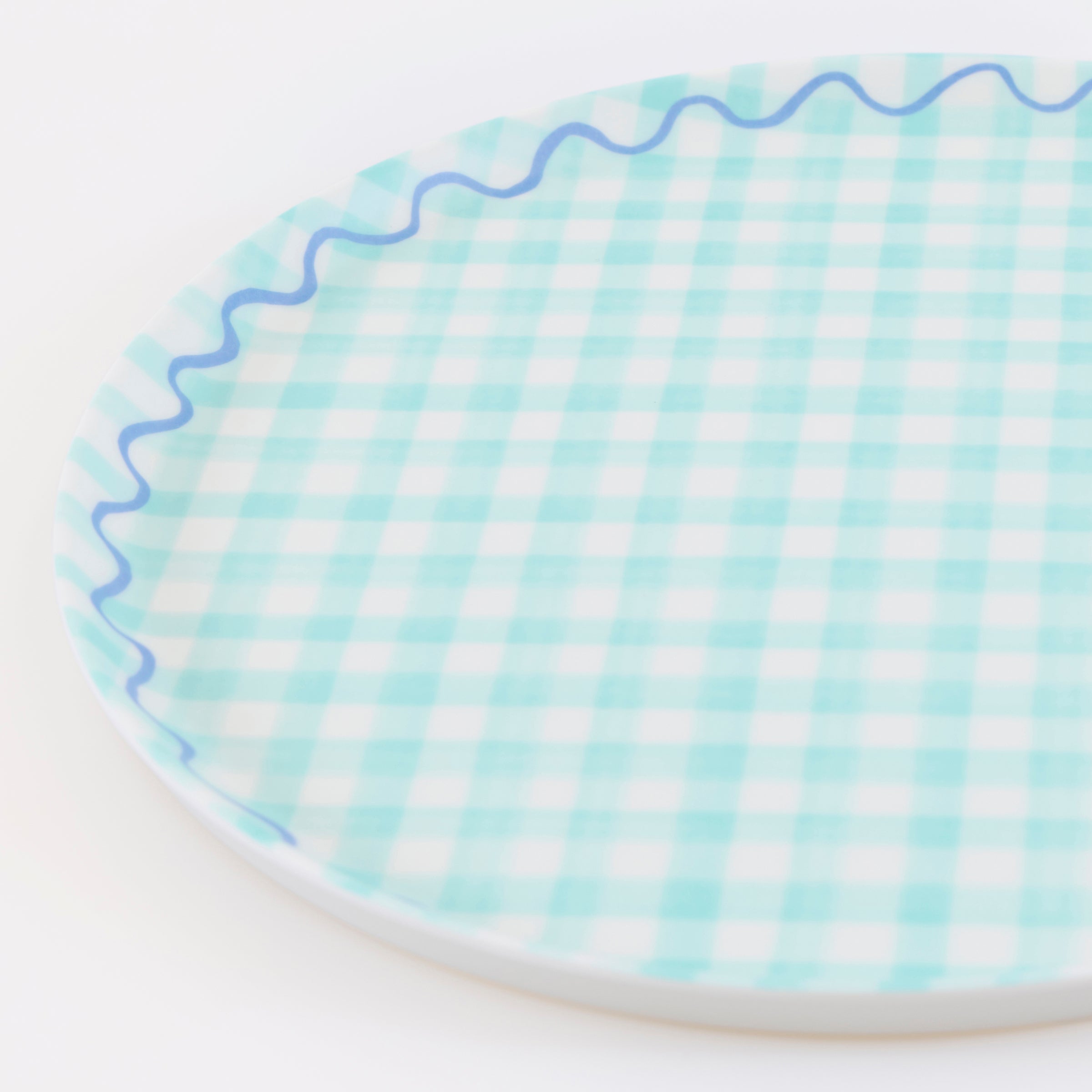 Lenox Premium Gingham Reusable Large Plates, Set of 6 - Image 3