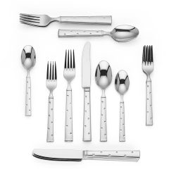 Alternative view of Lenox Premium Larabee Dot 20-Piece Flatware Set