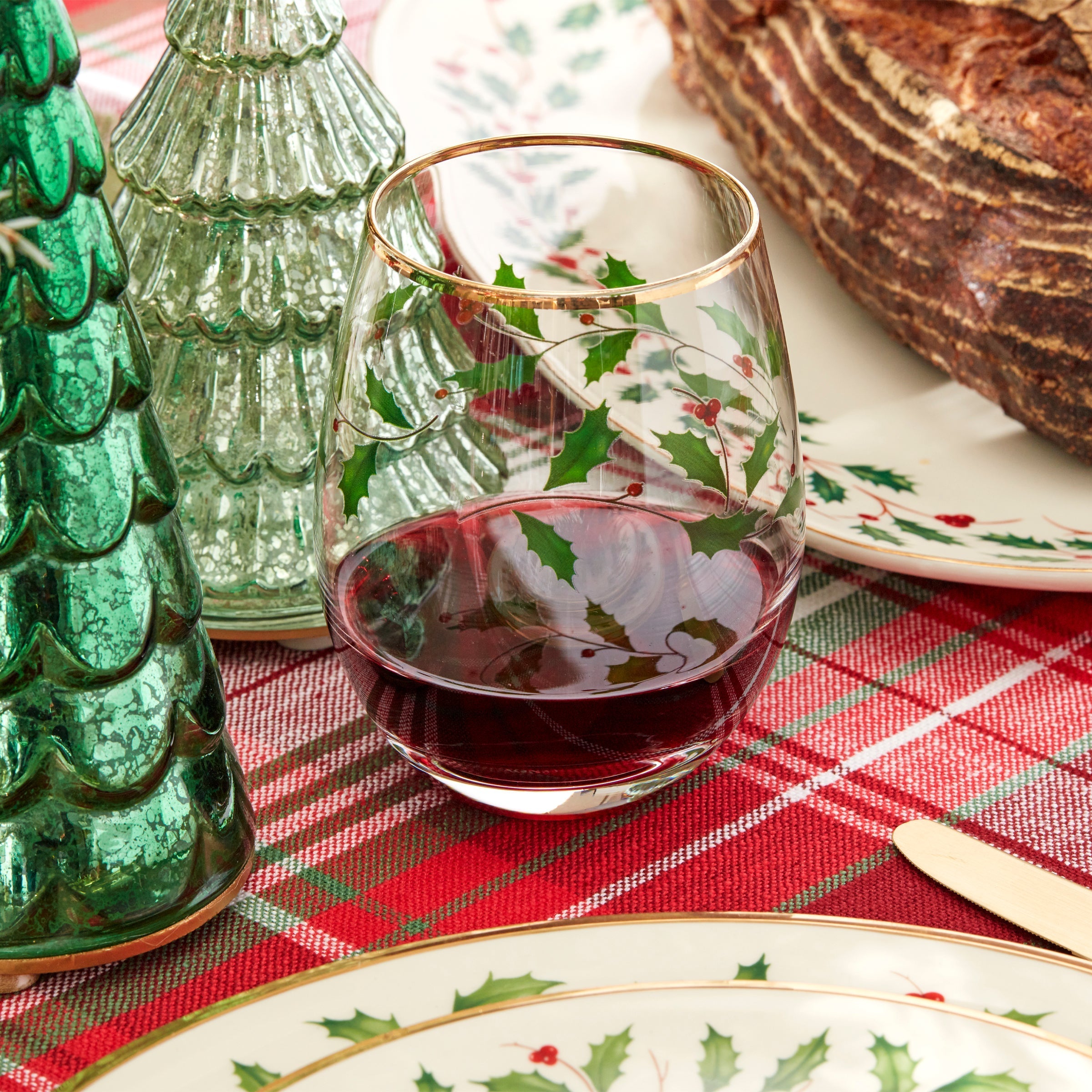 Lenox Premium Holiday Stemless Wine Glasses, Set of 4 - Image 4