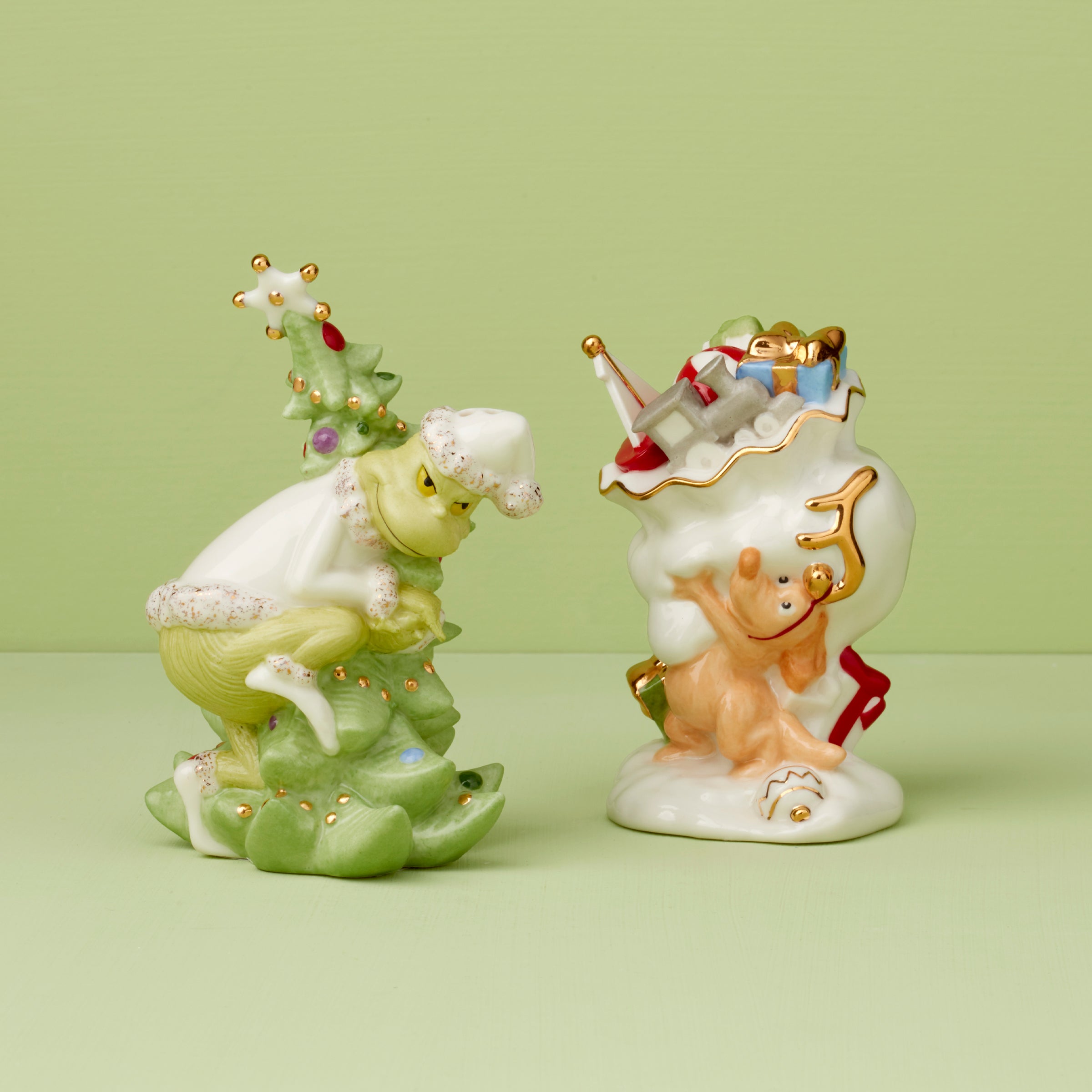 Lenox Premium Merry Grinchmas Salt & Pepper Set