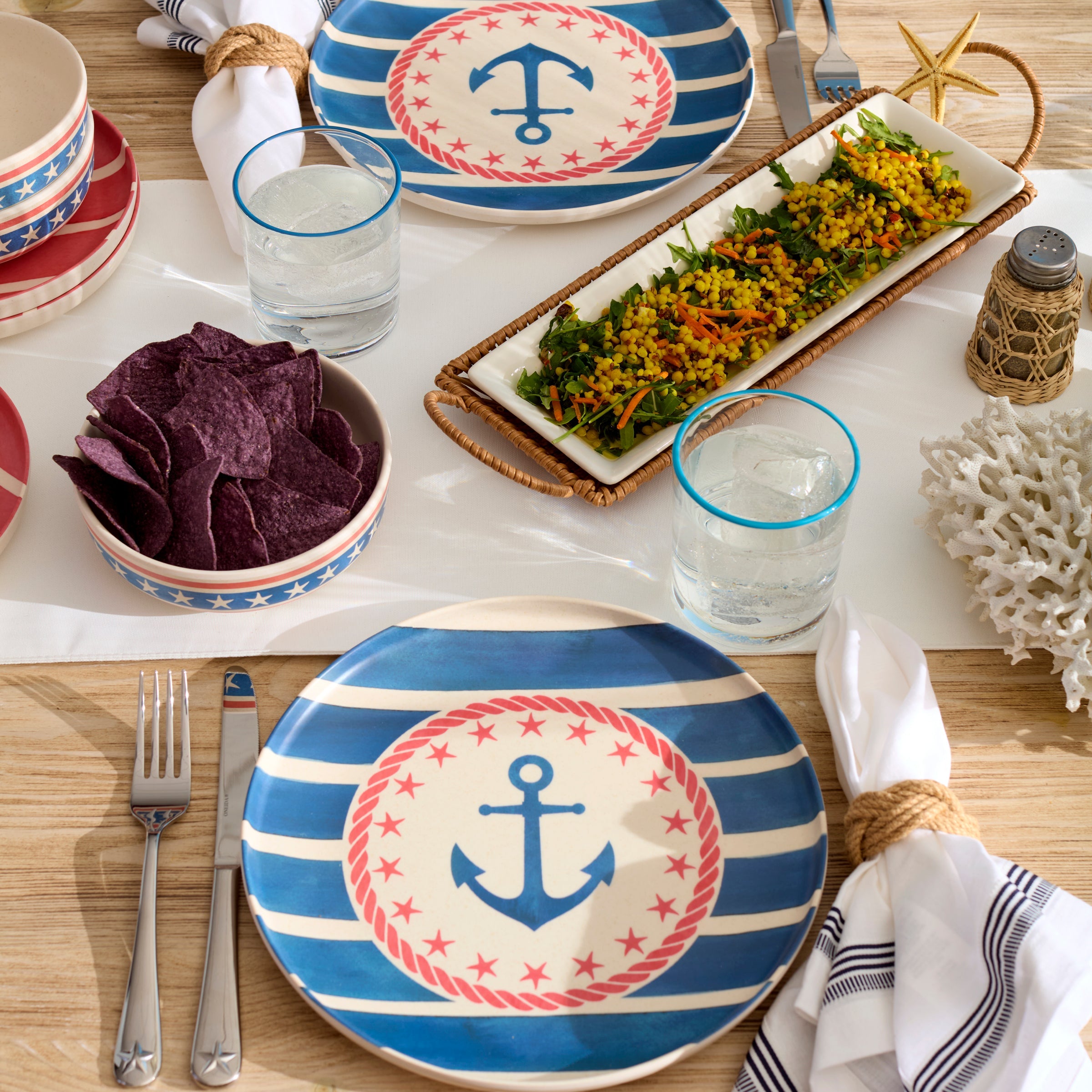 Lenox Premium 24 Seven Melamine Aweigh We Go 18-Piece Dinnerware Set - Image 3