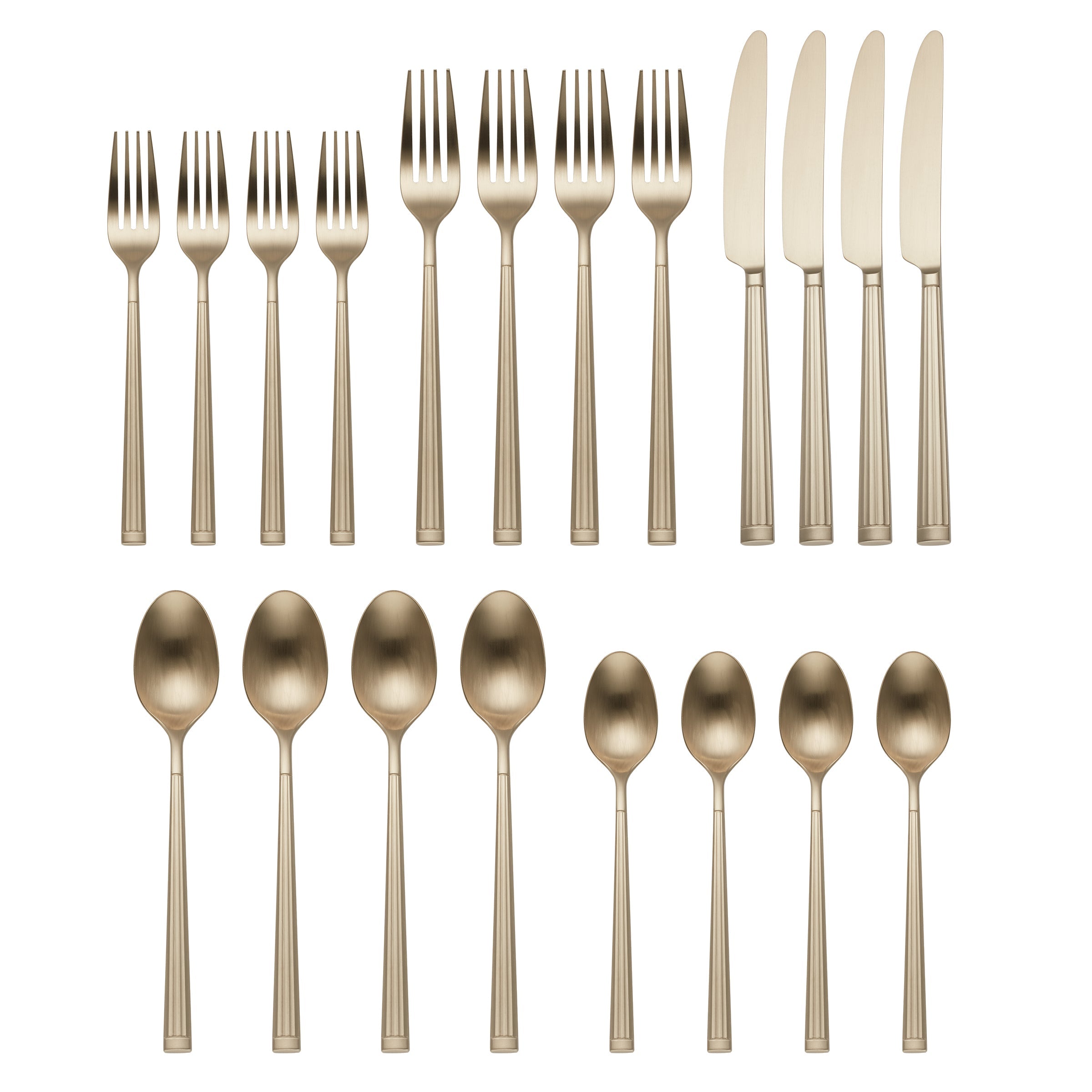 Lenox Premium Robyn Champagne Mist Satin 20-Piece Flatware Set - Image 3