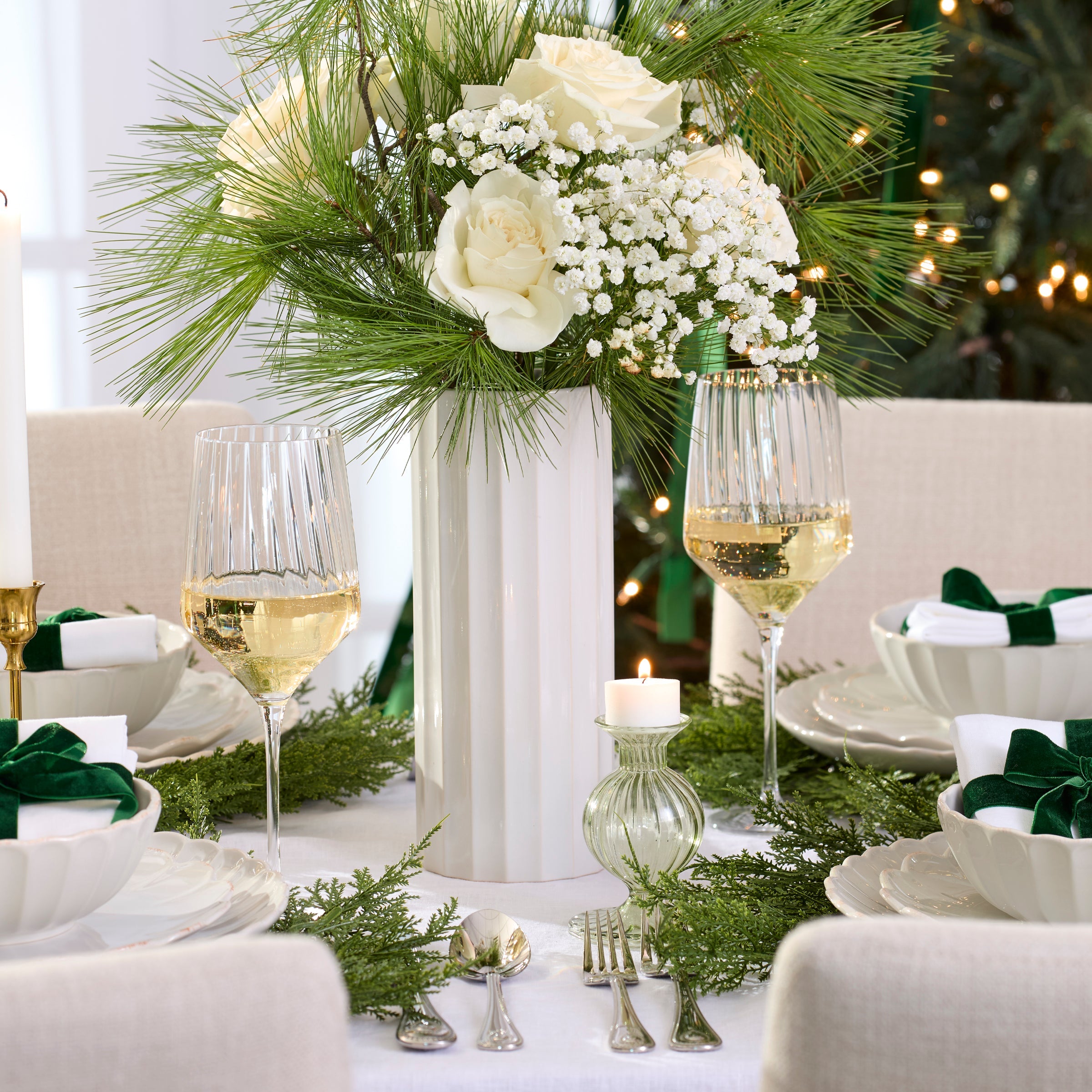 Lenox Premium French Perle Scallop White Cylinder Vase - Image 4