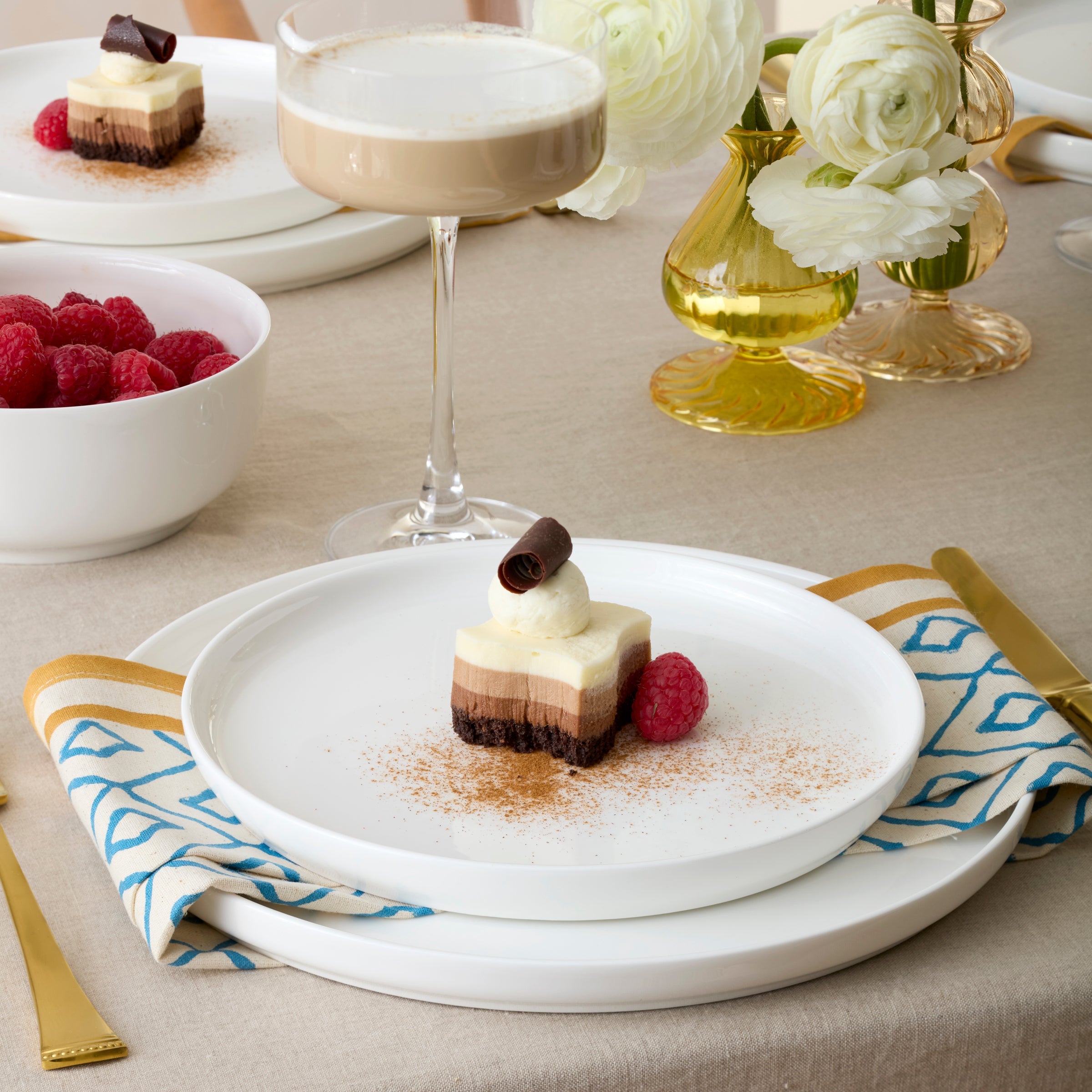 Lenox Premium Modern White 24-Piece Dinnerware Set - Image 3