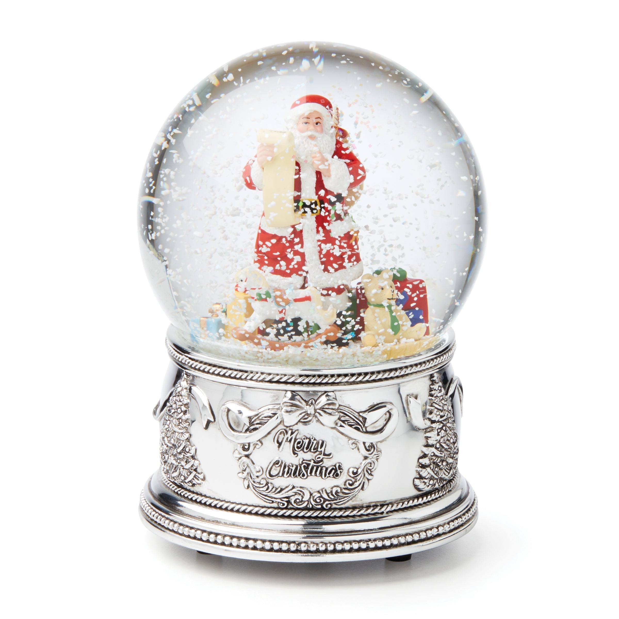 Lenox Premium Winter Traditions Santa Snow Globe