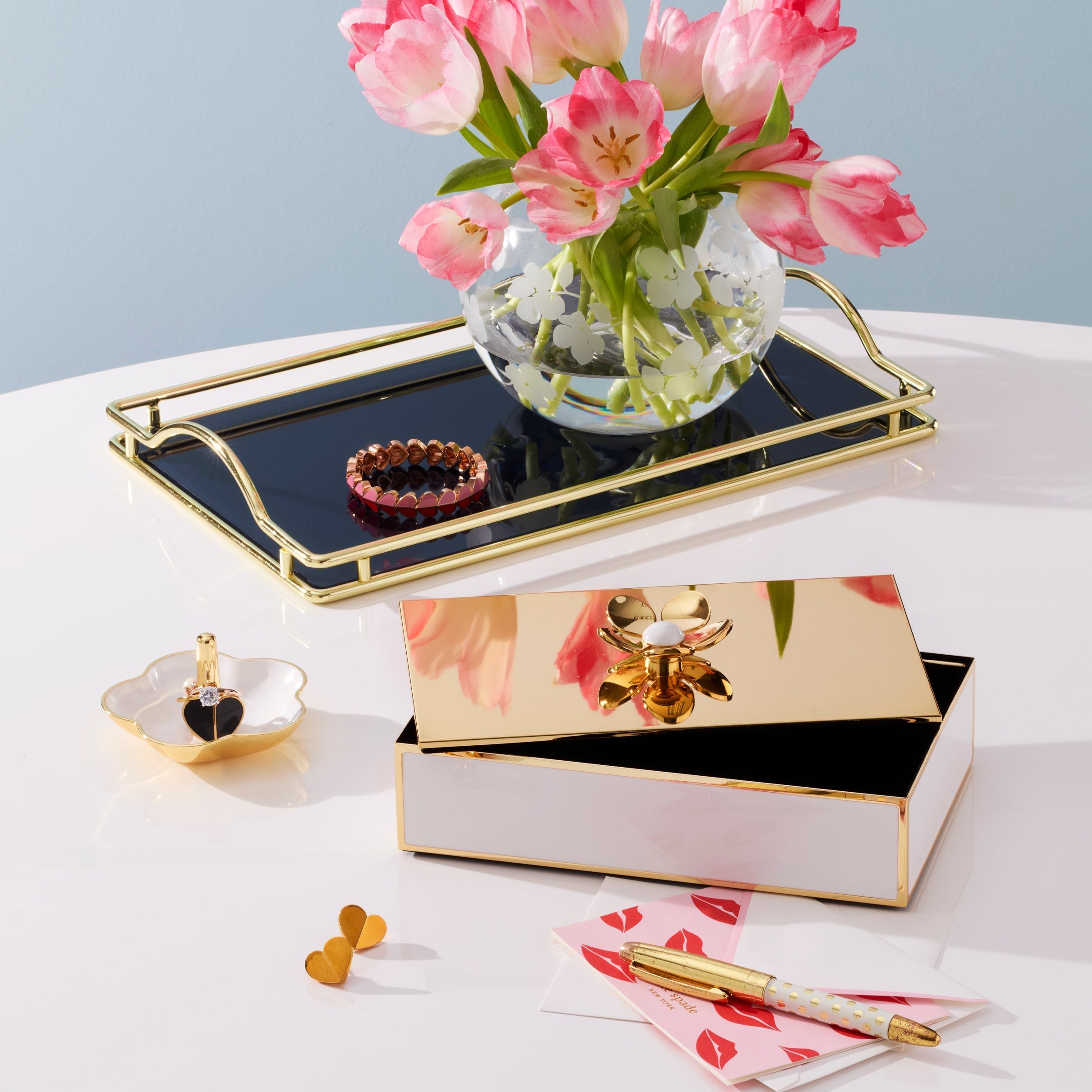 Lenox Premium Make It Pop Gold Large Floral Box - Image 3