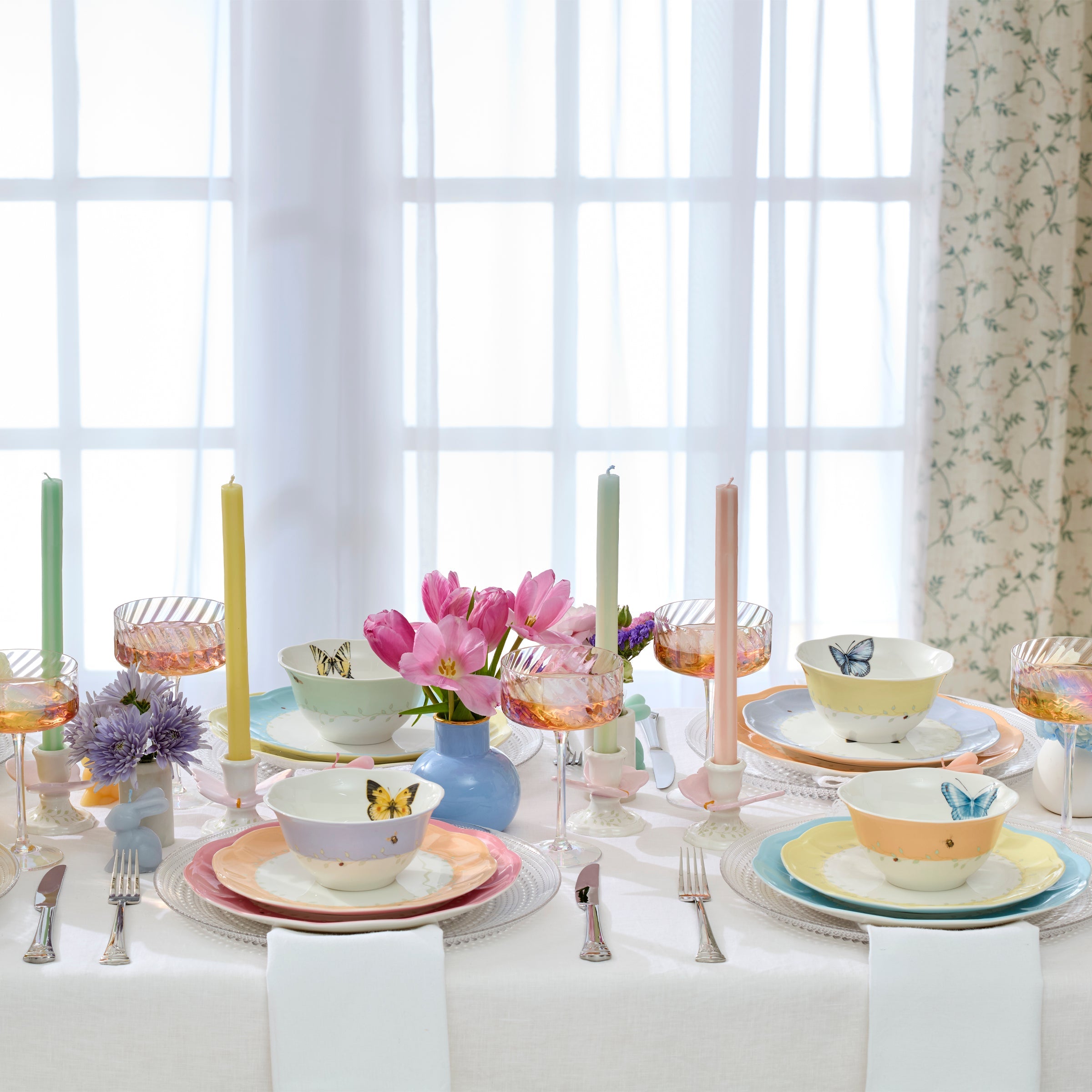 Lenox Premium Butterfly Meadow Colors 18-Piece Dinnerware Set - Image 2