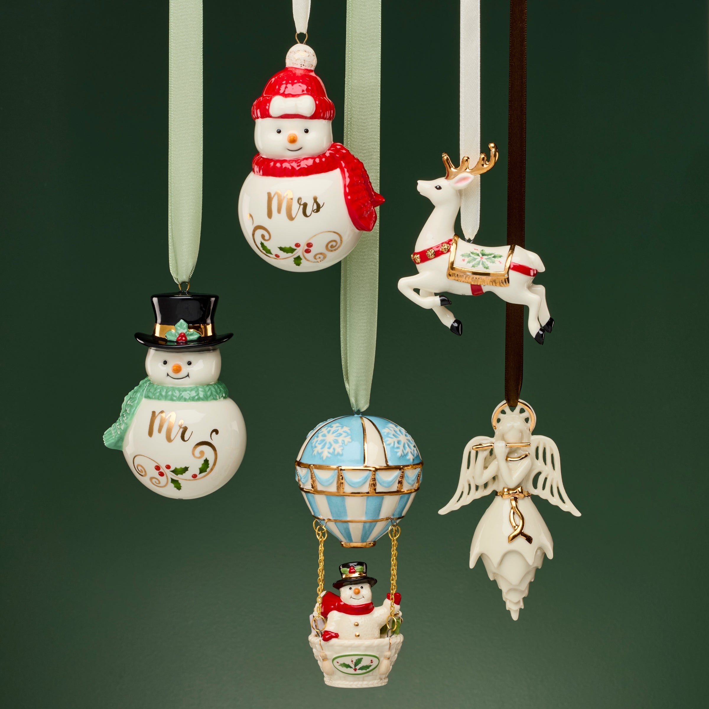 Lenox Premium Mr & Mrs Snowman Ornaments - Image 3