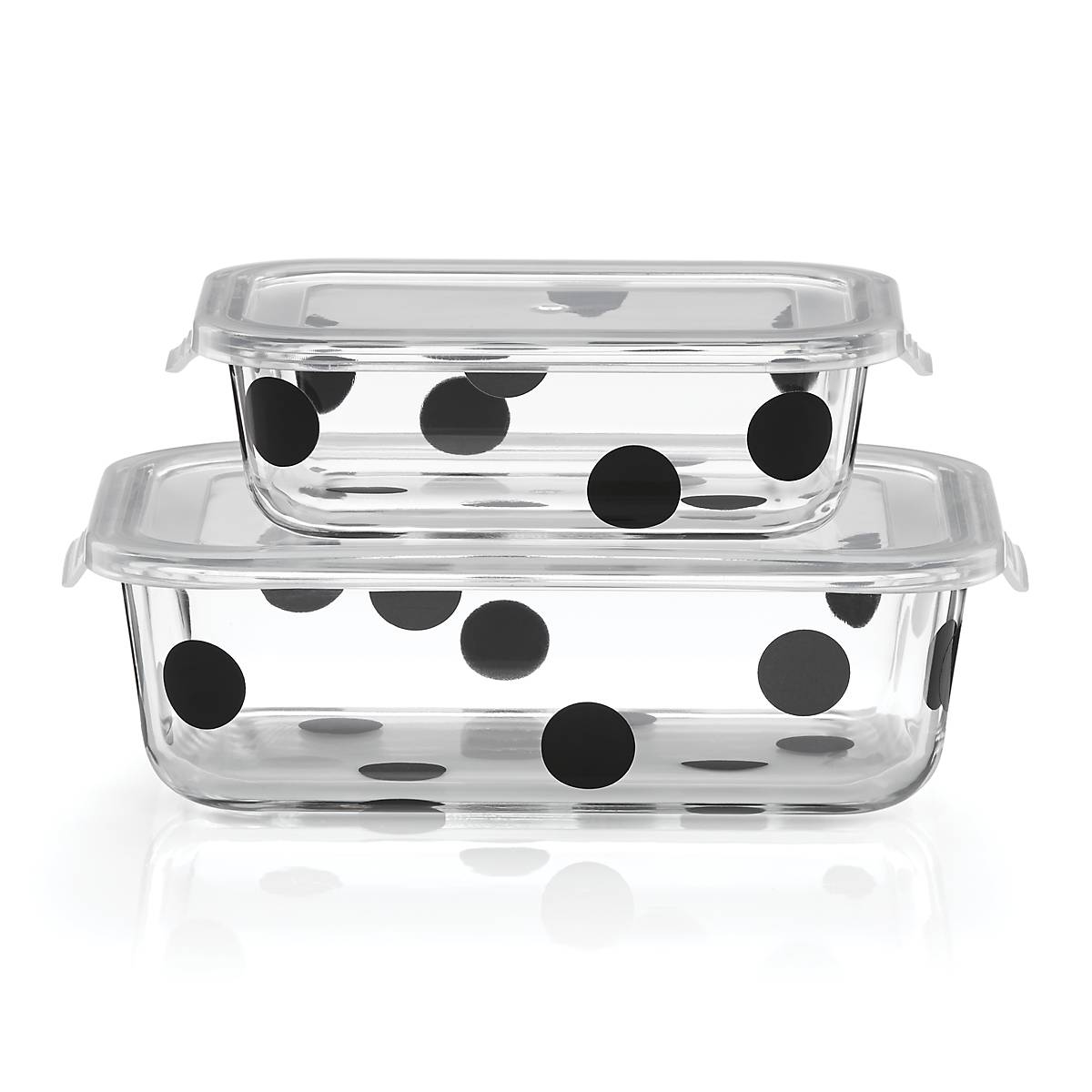 Lenox Premium Deco Dot 2-Piece Rectagular Storage Set
