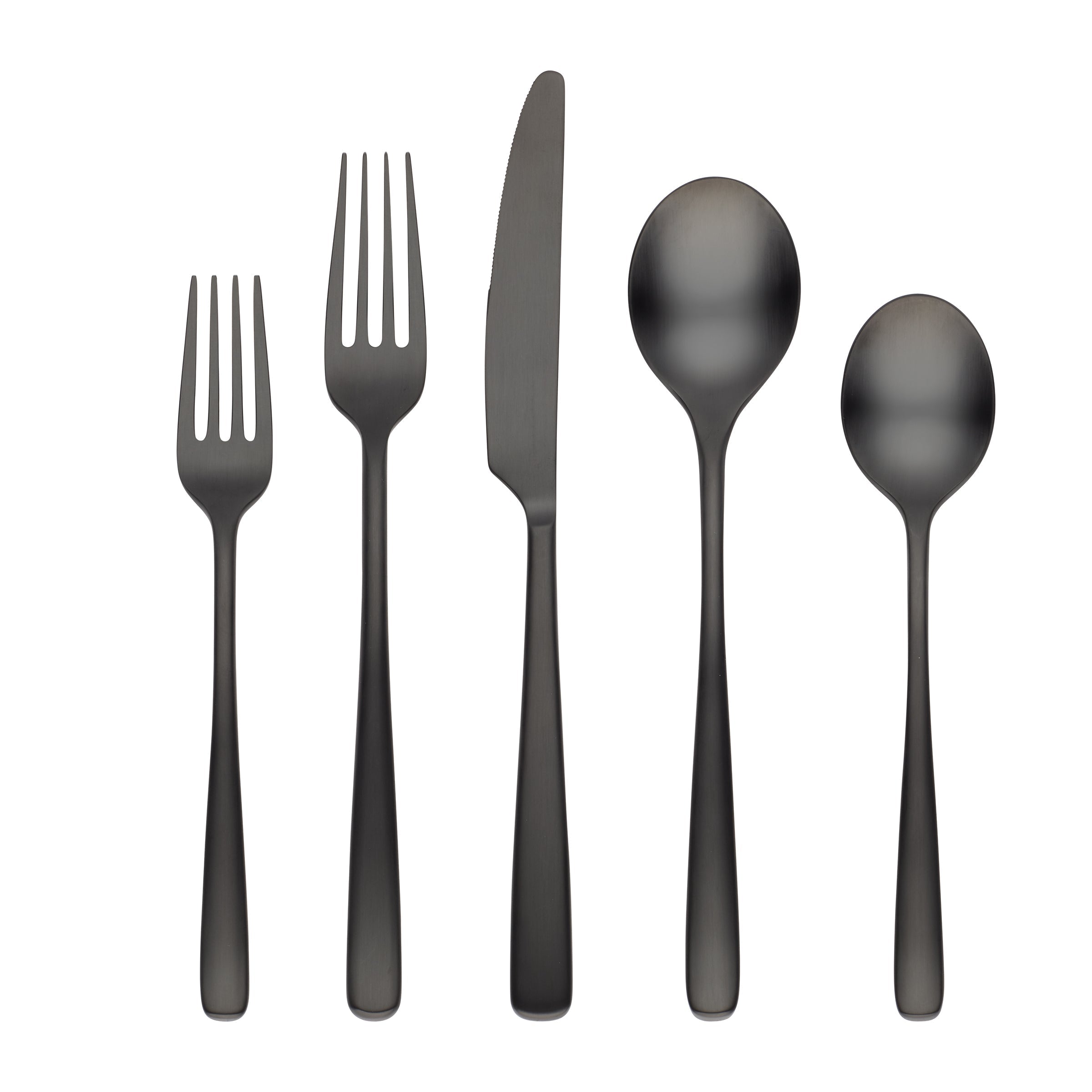 Lenox Premium Rise Black Satin 20-Piece Flatware Set
