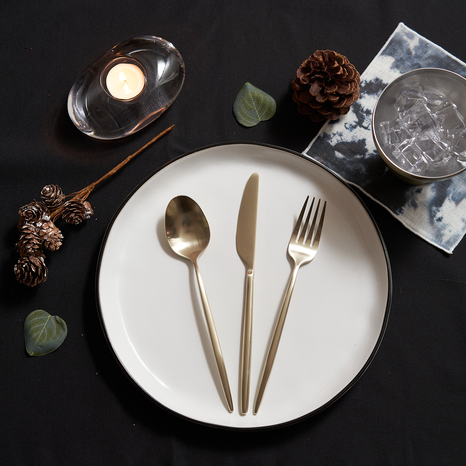 Lenox Premium Gaze Champagne Satin 20-Piece Flatware Set - Image 9