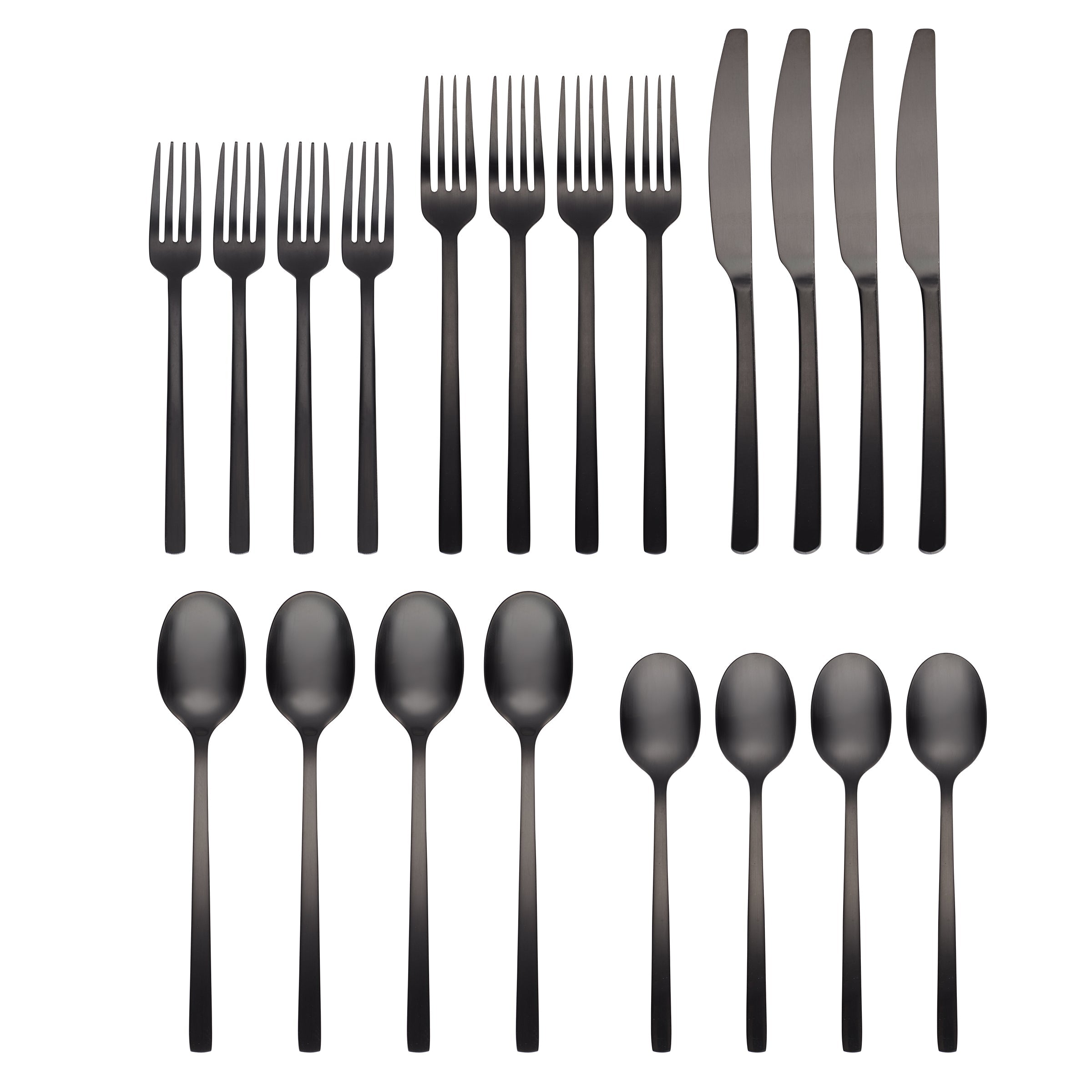 Lenox Premium Beacon Black Satin 20-Piece Flatware Set - Image 2