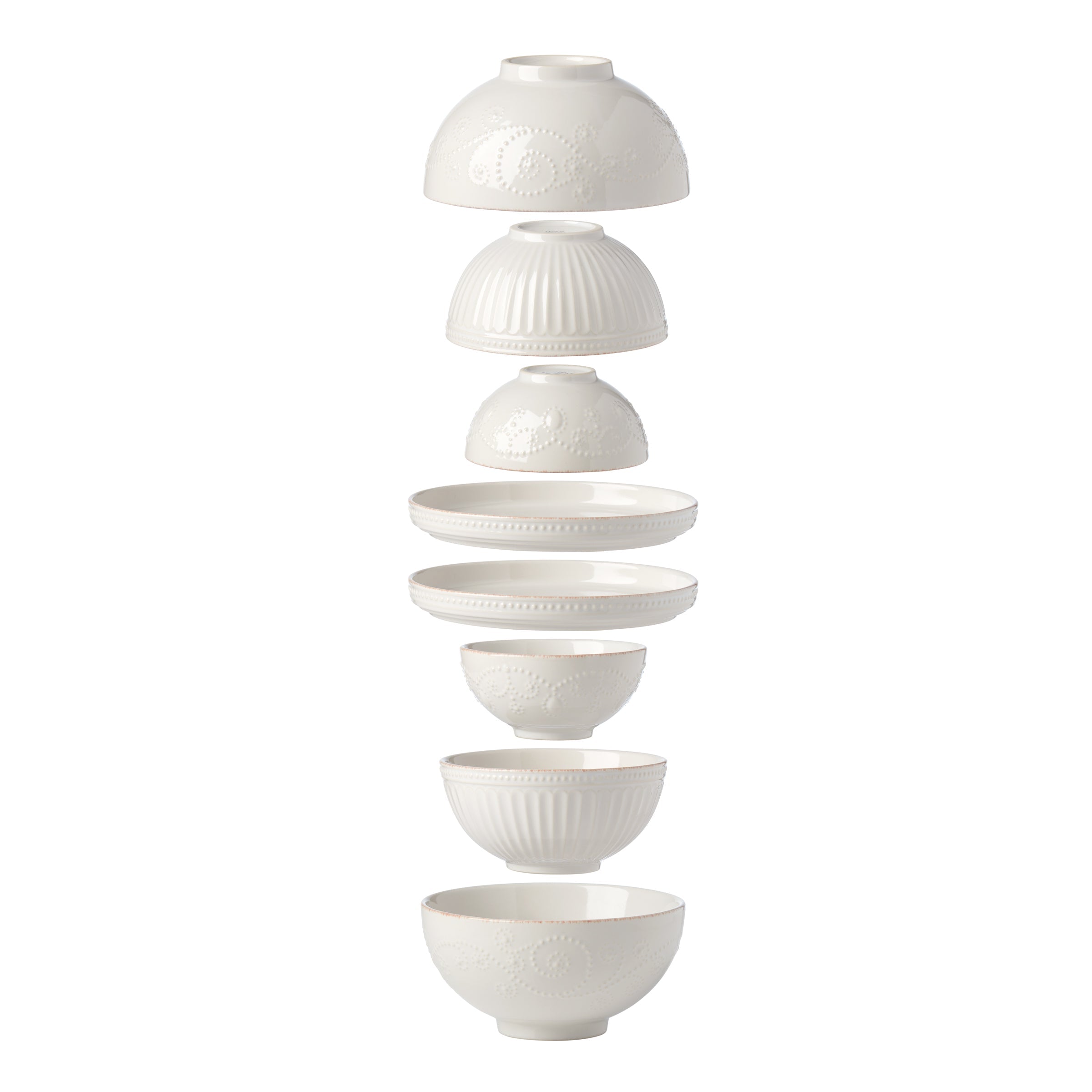 Lenox Premium French Perle Luna 8-Piece Nesting Dinnerware Set - Image 2