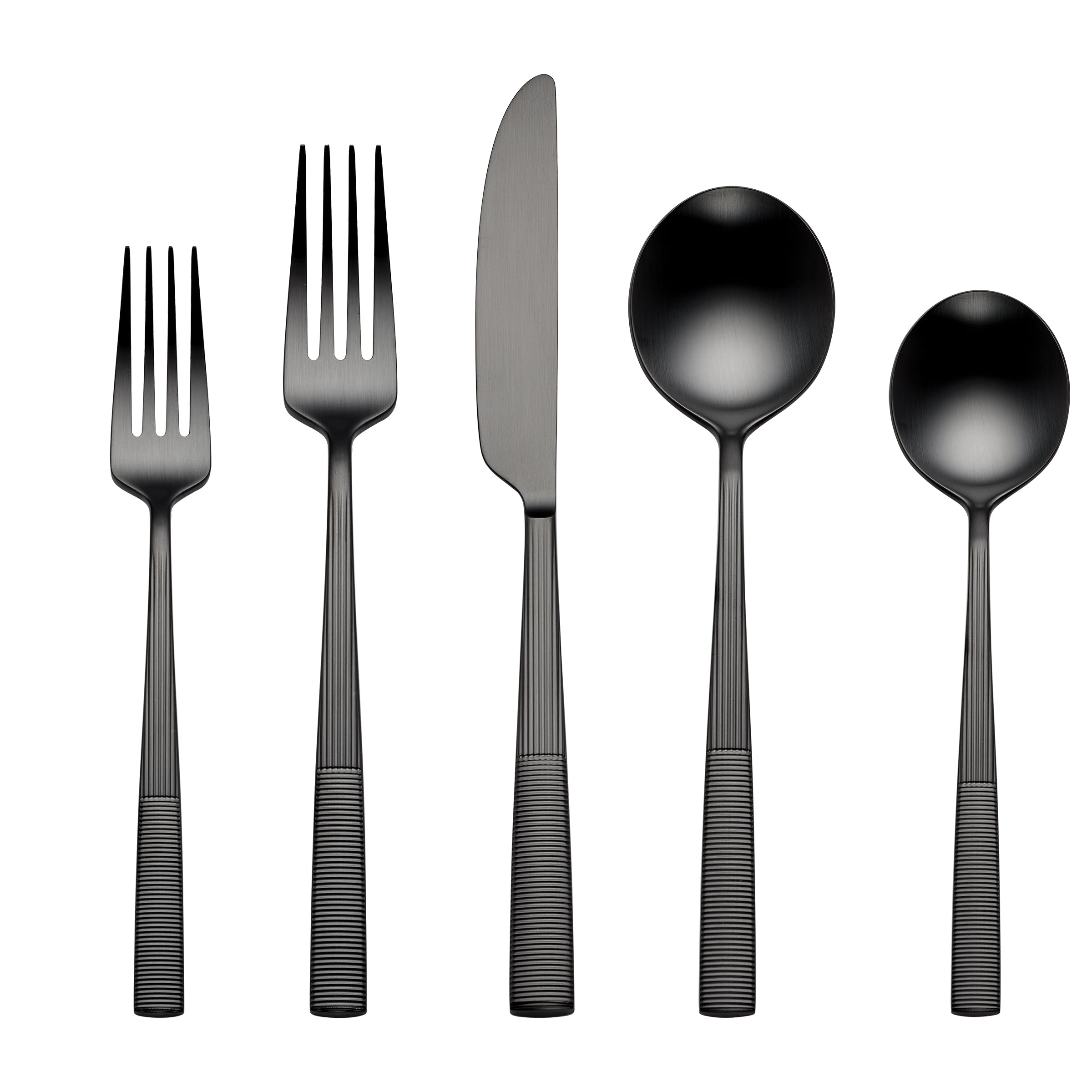Lenox Premium Modulus Black Satin 20-Piece Flatware Set - Image 3