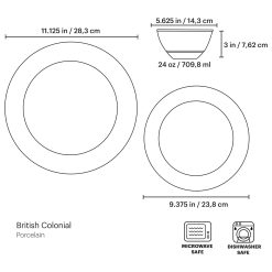 Alternative view of Lenox Premium British Colonial Bamboo 12-Piece Dinnerware Set