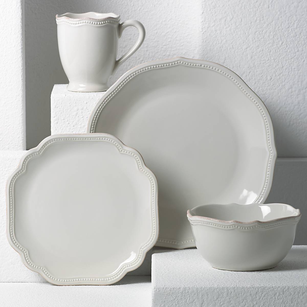 Lenox Premium French Perle Bead White 4-Piece Place Setting - Image 2