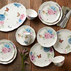 Alternative view of Lenox Premium Butterfly Meadow Hydrangea 12-Piece Dinnerware Set