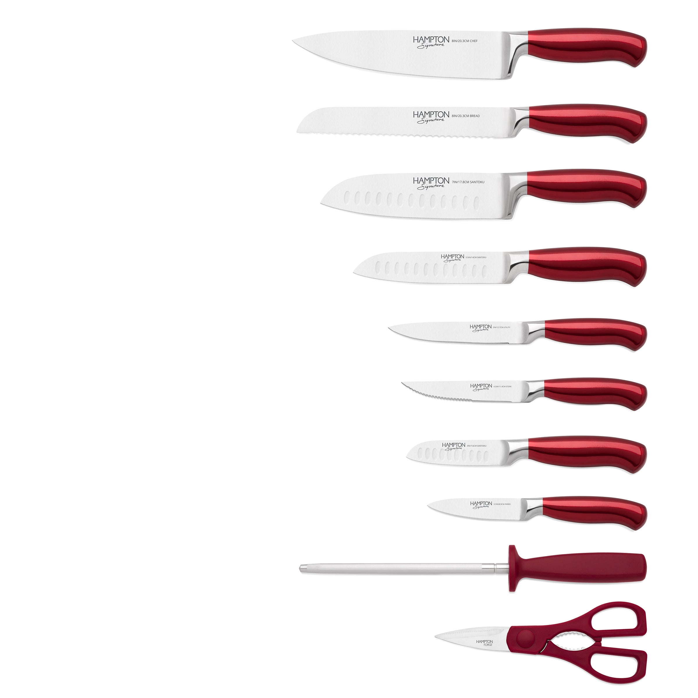 Lenox Premium Argentum Red 14-Piece Cutlery Block Set - Image 2