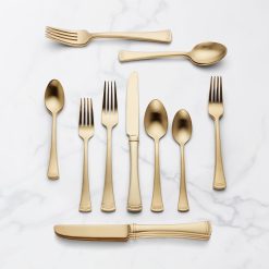 Alternative view of Lenox Premium Portola Gold Satin 20-Piece Flatware Set