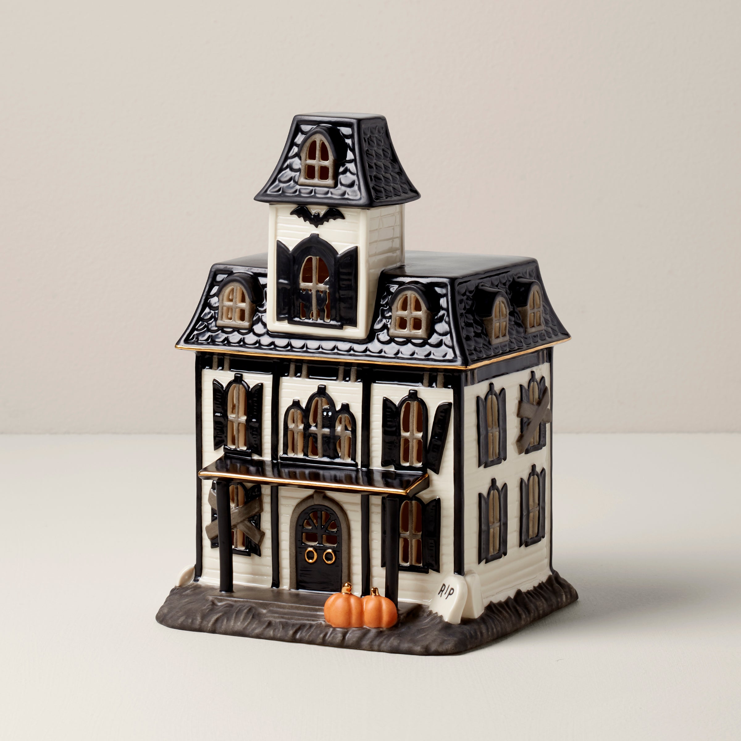 Lenox Premium Vintage Halloween Lit House Figurine