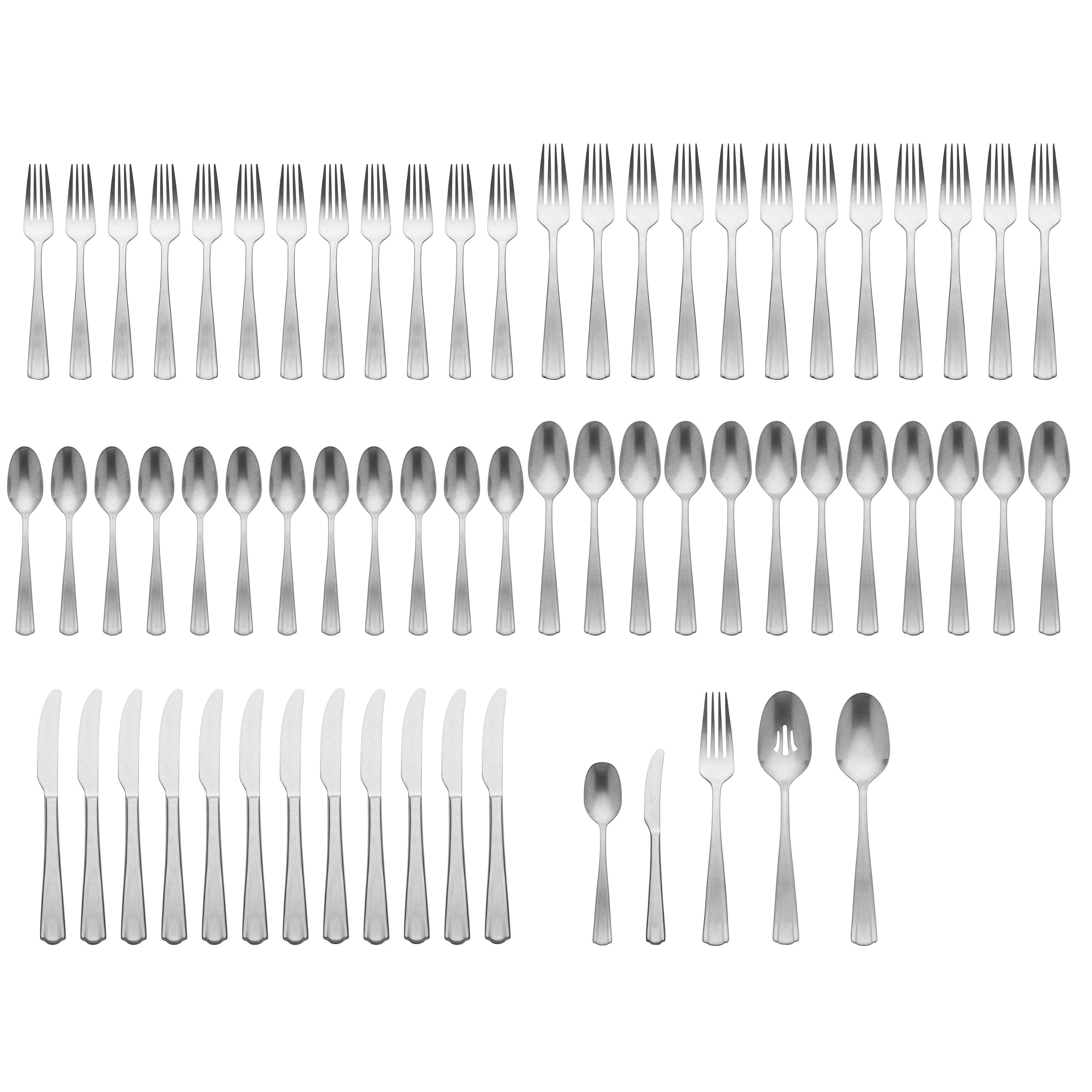 Lenox Premium French Perle Scallop Vintage 65-Piece Flatware Set - Image 2