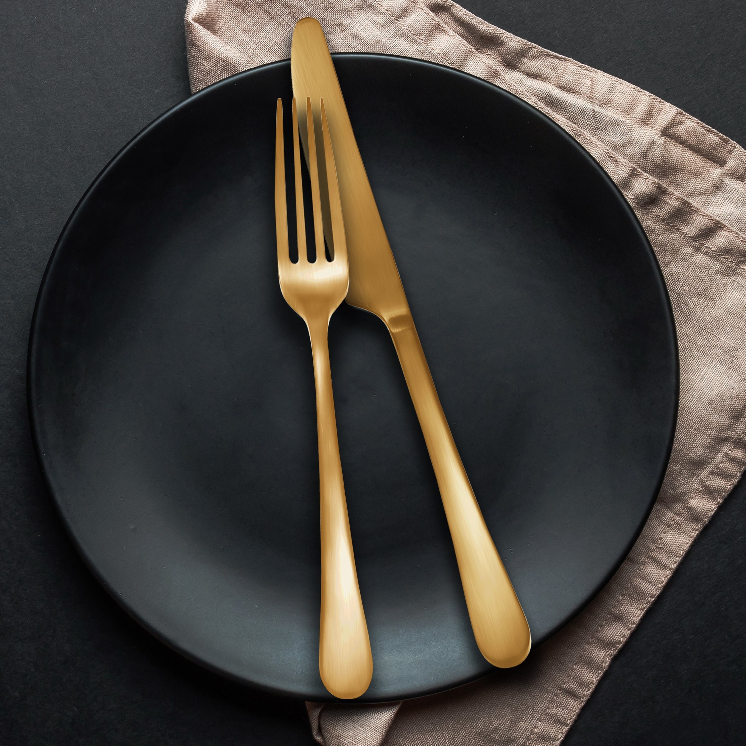 Lenox Premium Mirabella Gold Titanium Satin 20-Piece Flatware Set - Image 2