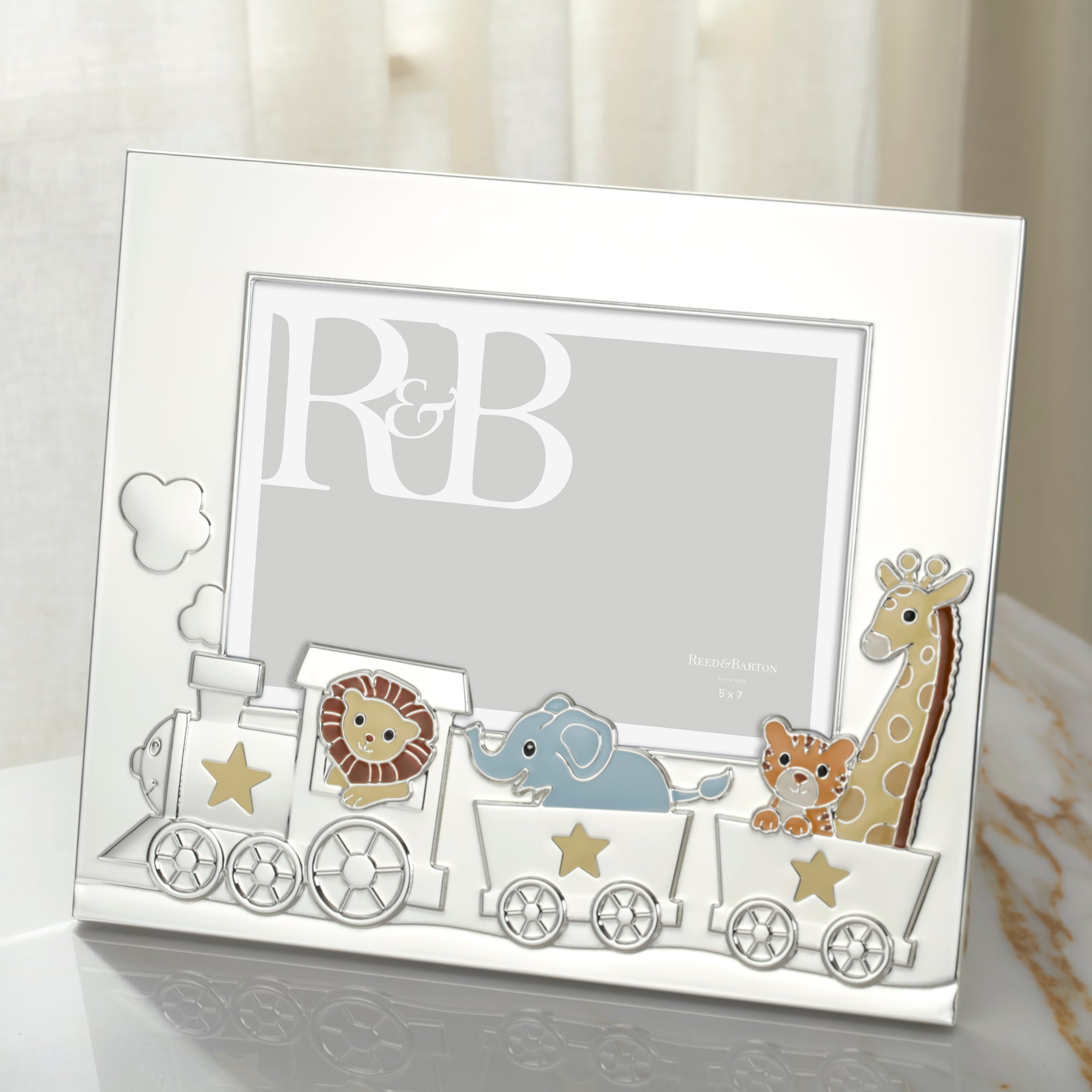 Lenox Premium Animal Train Silverplate 5x7 Photo Frame - Image 2