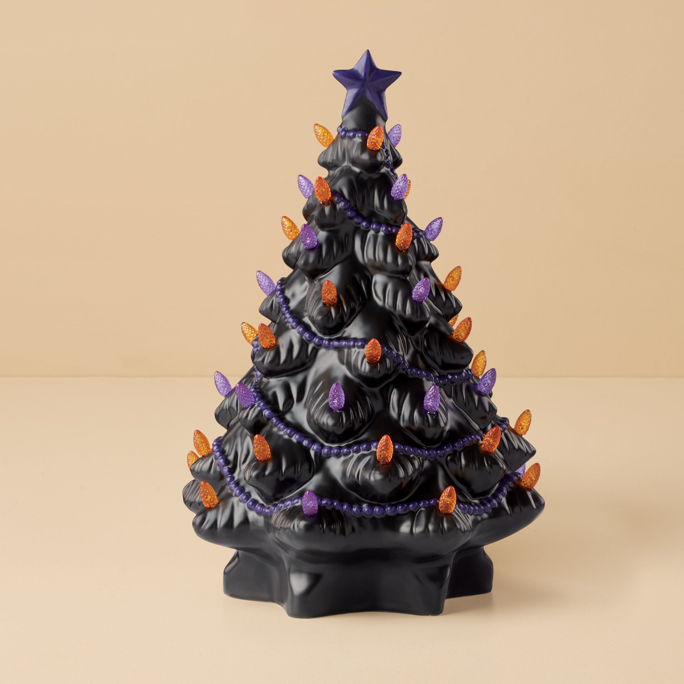 Lenox Premium Treasured Traditions Black Lit Tree Figurine - Image 2