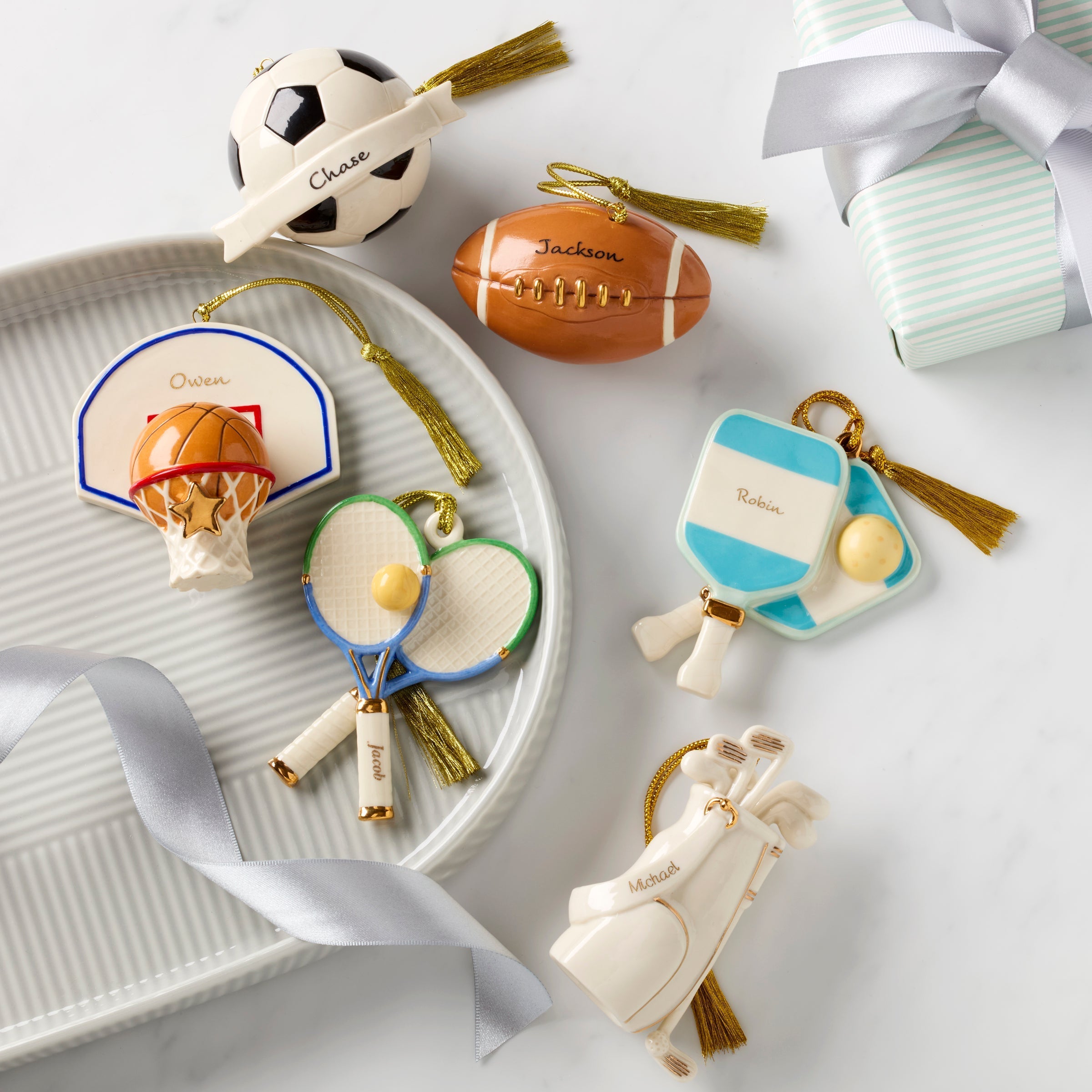 Lenox Premium Personalized Tennis Ornament - Image 6
